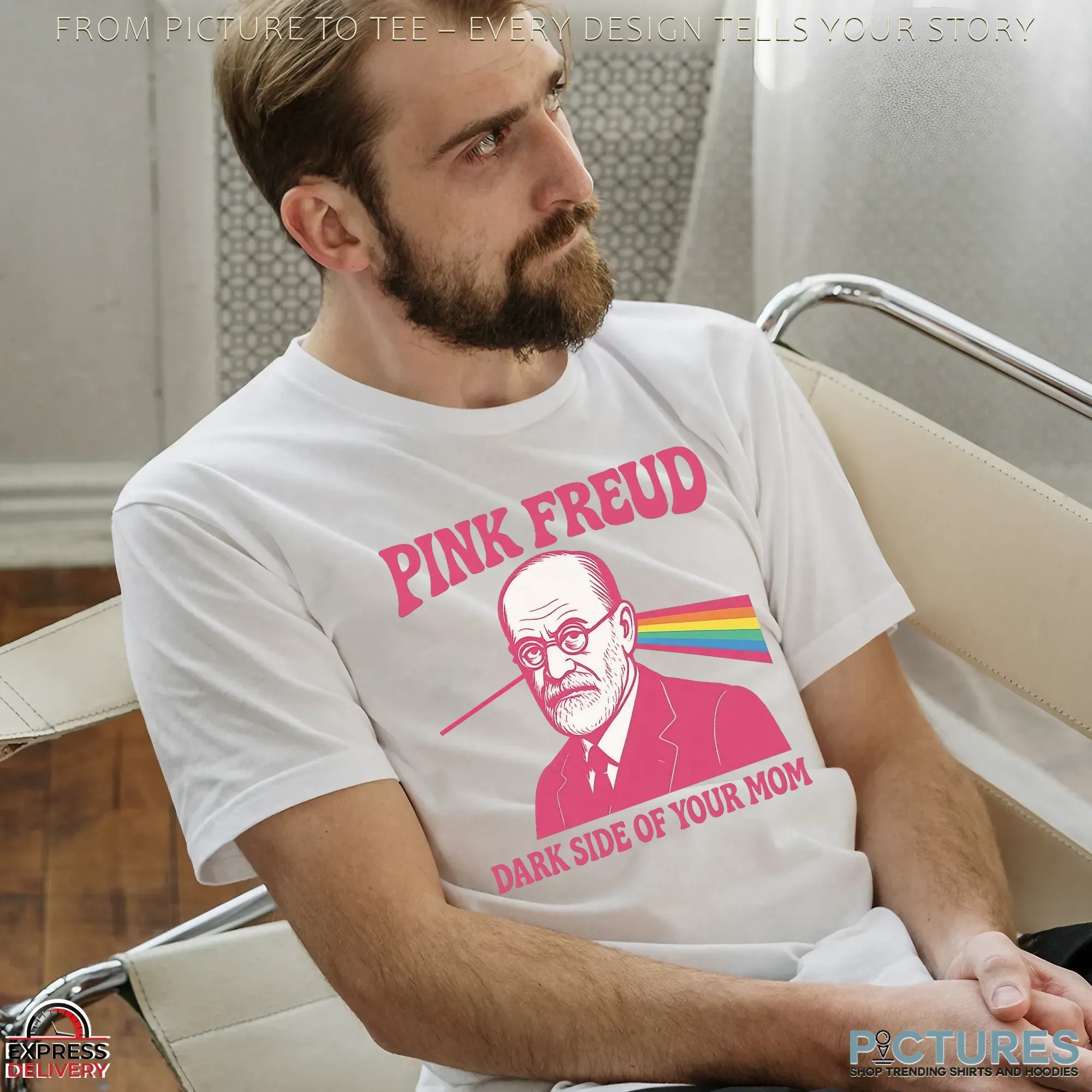 Pink Freud Dark Side Of Your Mom Rainbow Humour T Shirt Pink Freud Dark Side Of Your Mom Rainbow Humour T Shirt