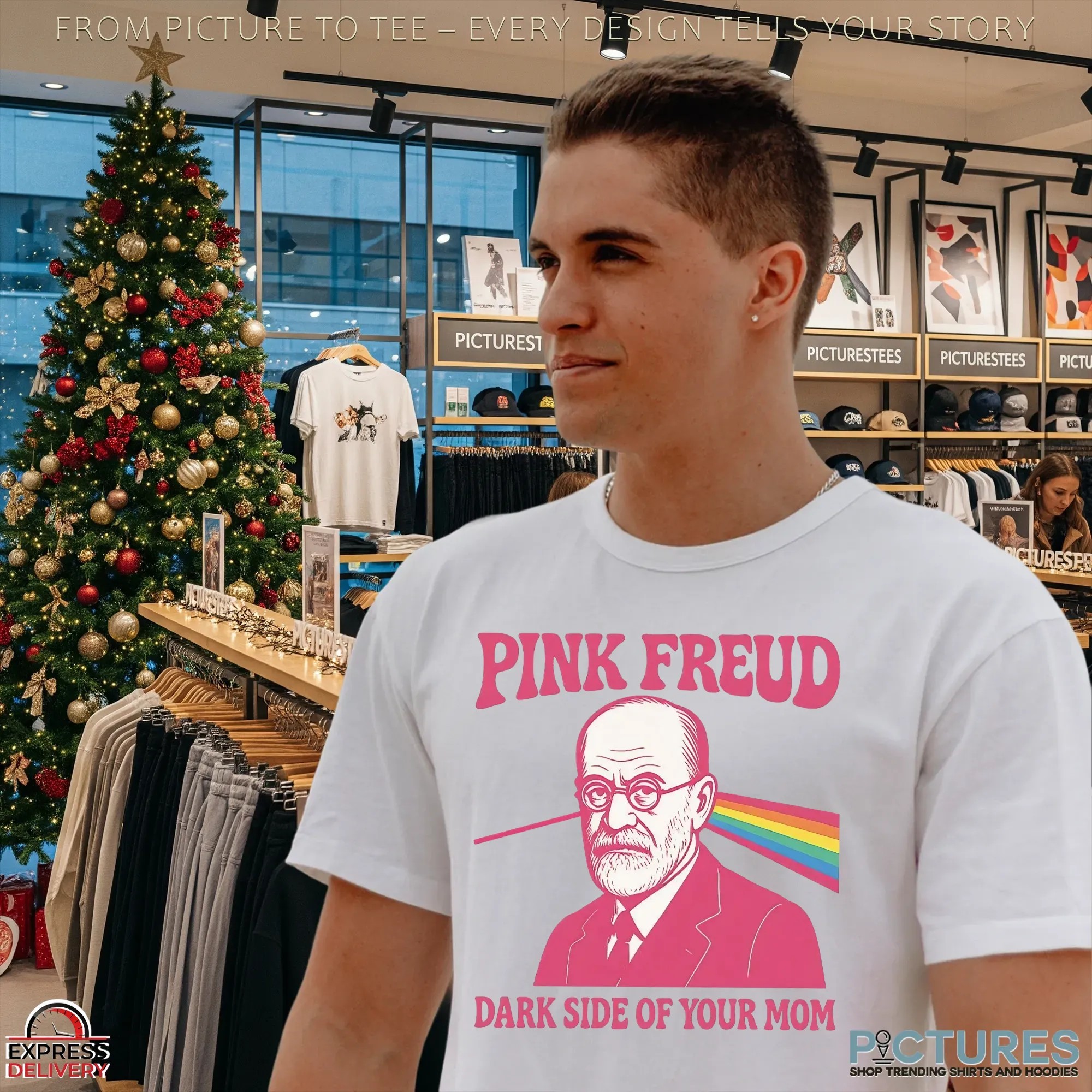 Pink Freud Dark Side Of Your Mom Rainbow Humour T Shirt Pink Freud Dark Side Of Your Mom Rainbow Humour T Shirt