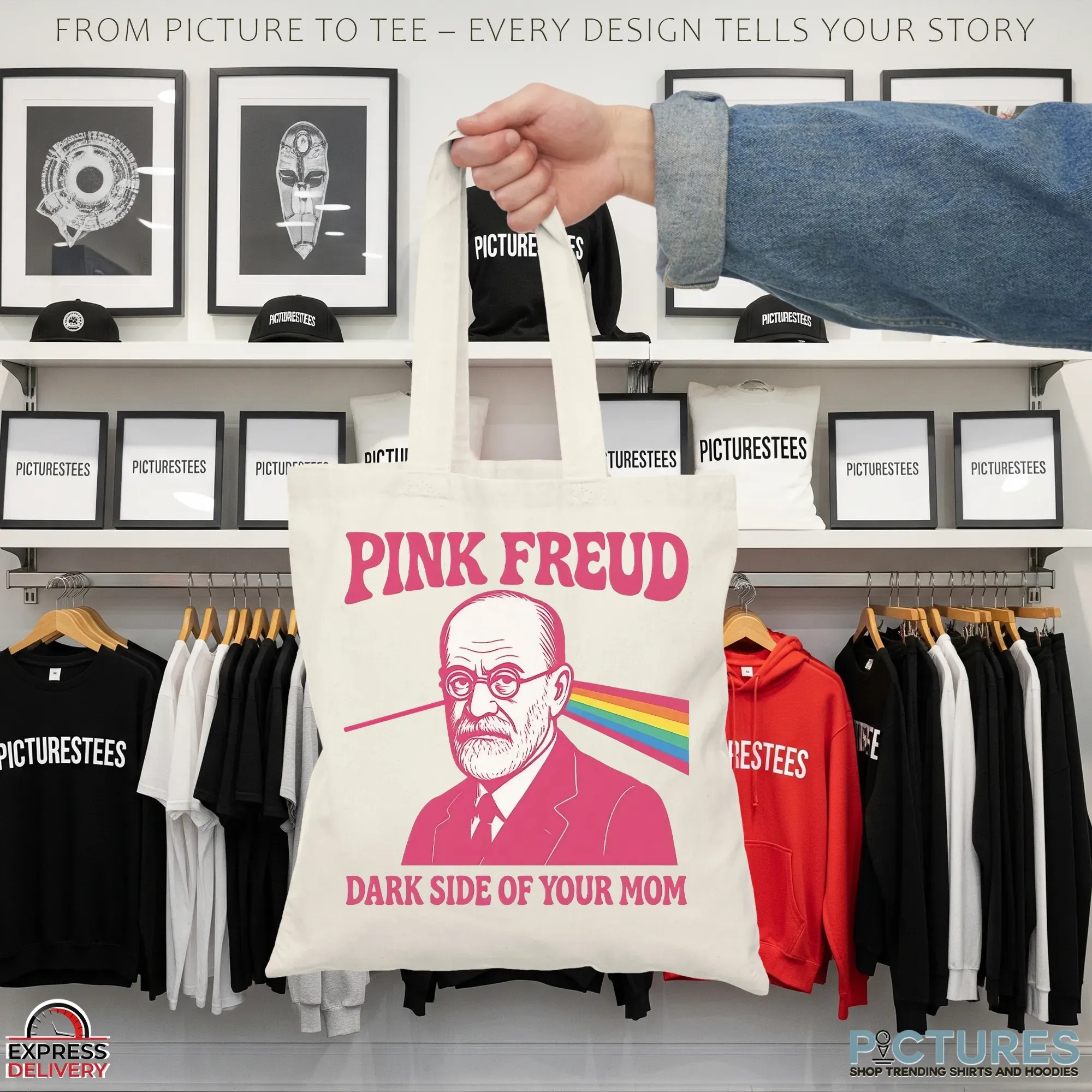 Pink Freud Dark Side Of Your Mom Rainbow Humour T Shirt Pink Freud Dark Side Of Your Mom Rainbow Humour T Shirt