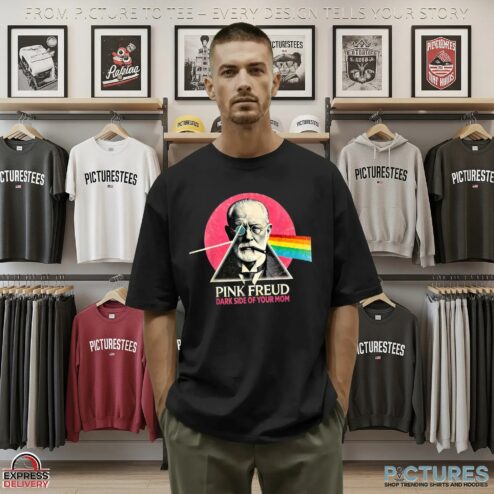 Pink Freud Dark Side of Your Mom Psychology T Shirt