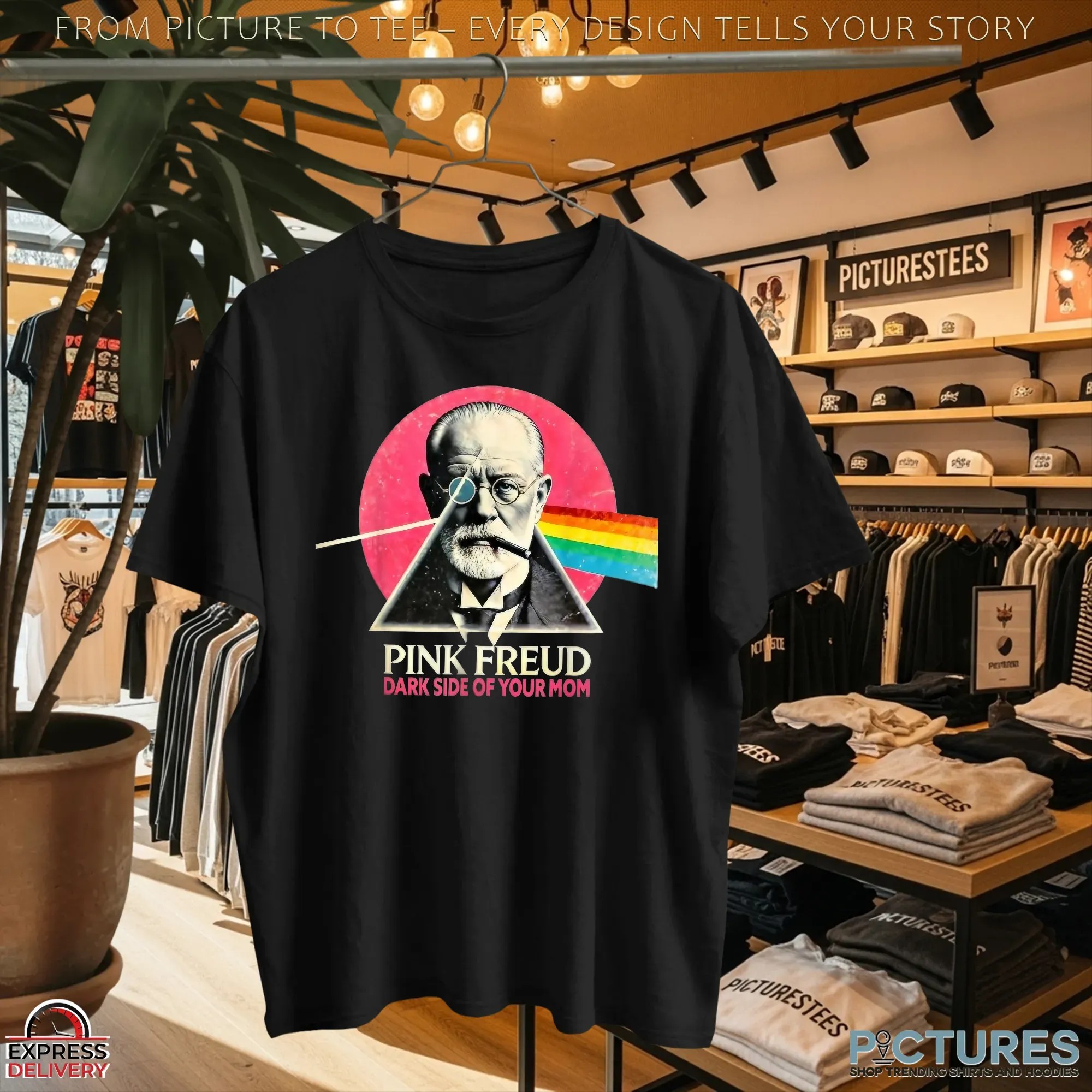 Pink Freud Dark Side of Your Mom Psychology T Shirt Pink Freud Dark Side of Your Mom Psychology T Shirt