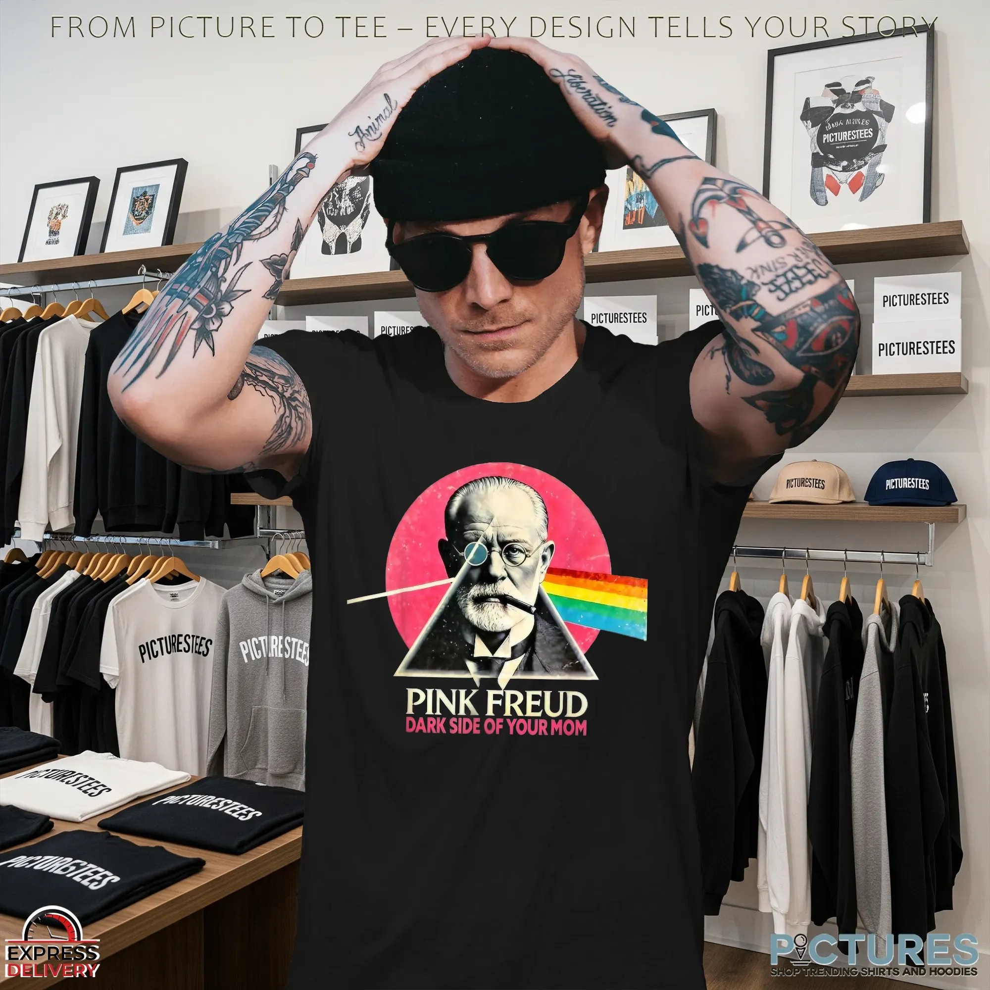 Pink Freud Dark Side of Your Mom Psychology T Shirt Pink Freud Dark Side of Your Mom Psychology T Shirt