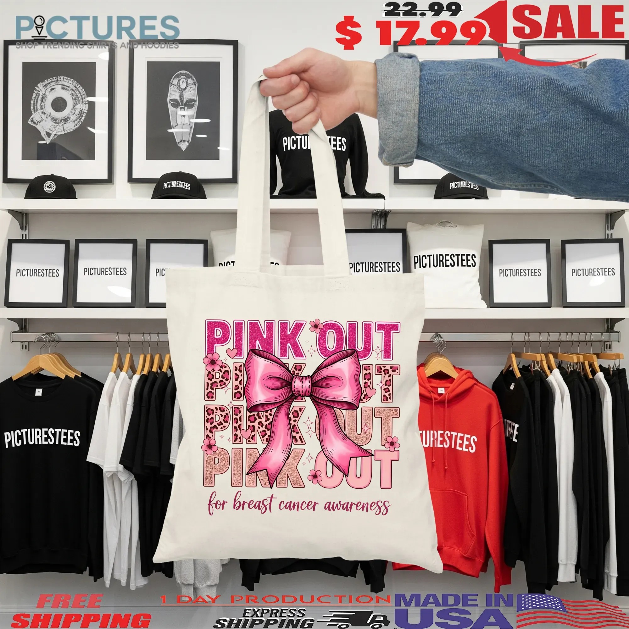 Pink Out For Breast Cancer Awareness Bow October T Shirt Pink Out For Breast Cancer Awareness Bow October T Shirt