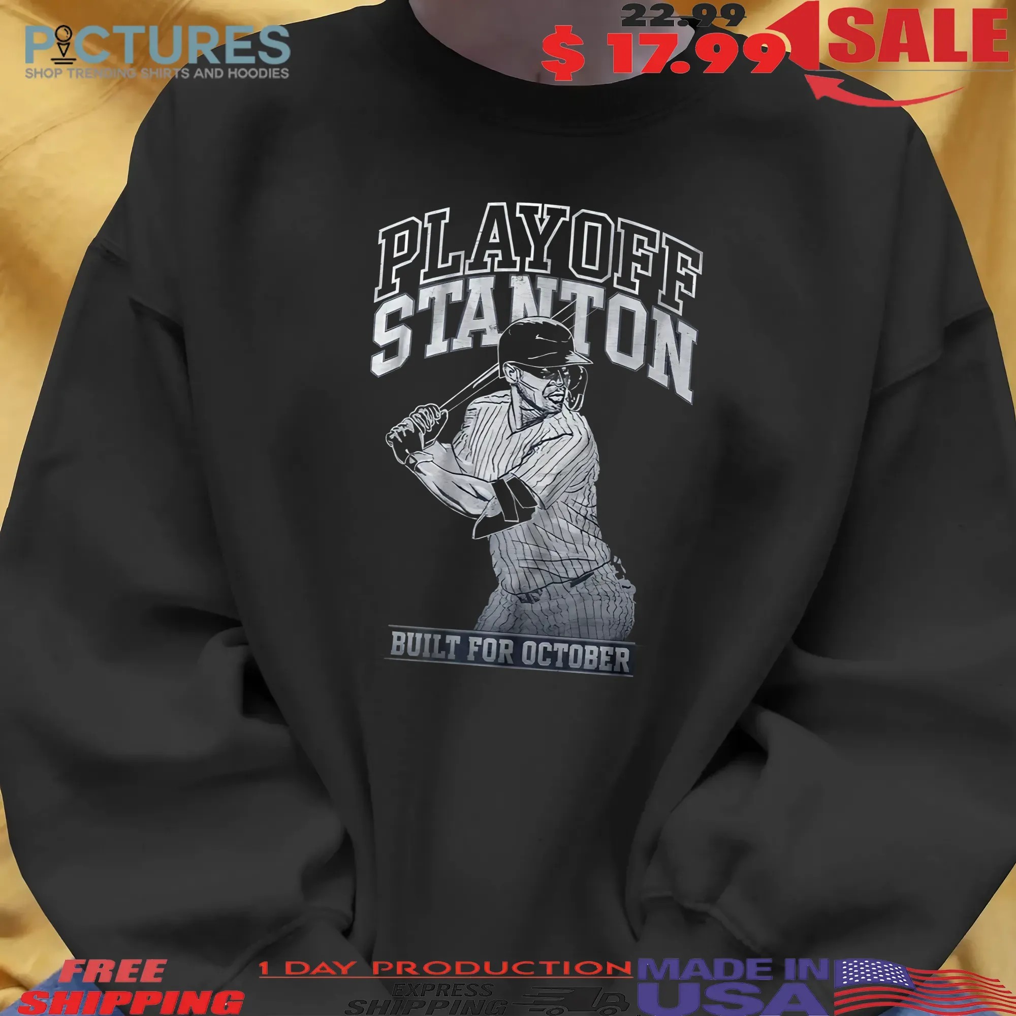 Playoff Stanton Built For October Vintage T-shirt Playoff Stanton Built For October Vintage T-shirt