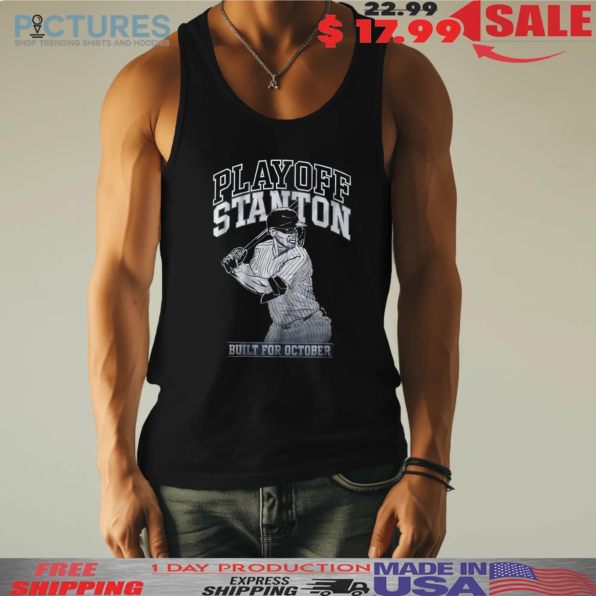Playoff Stanton Built For October Vintage T-shirt Playoff Stanton Built For October Vintage T-shirt