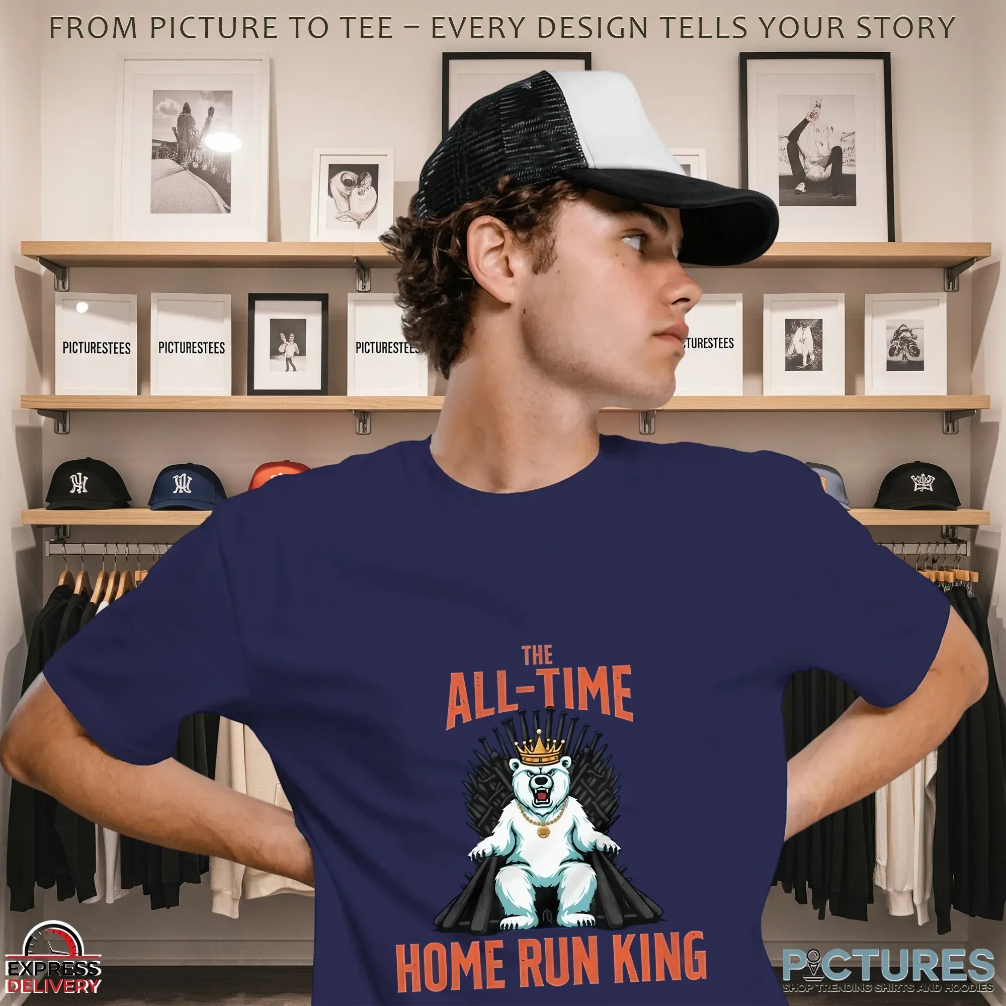 Polar Bear Home Run King T-shirt