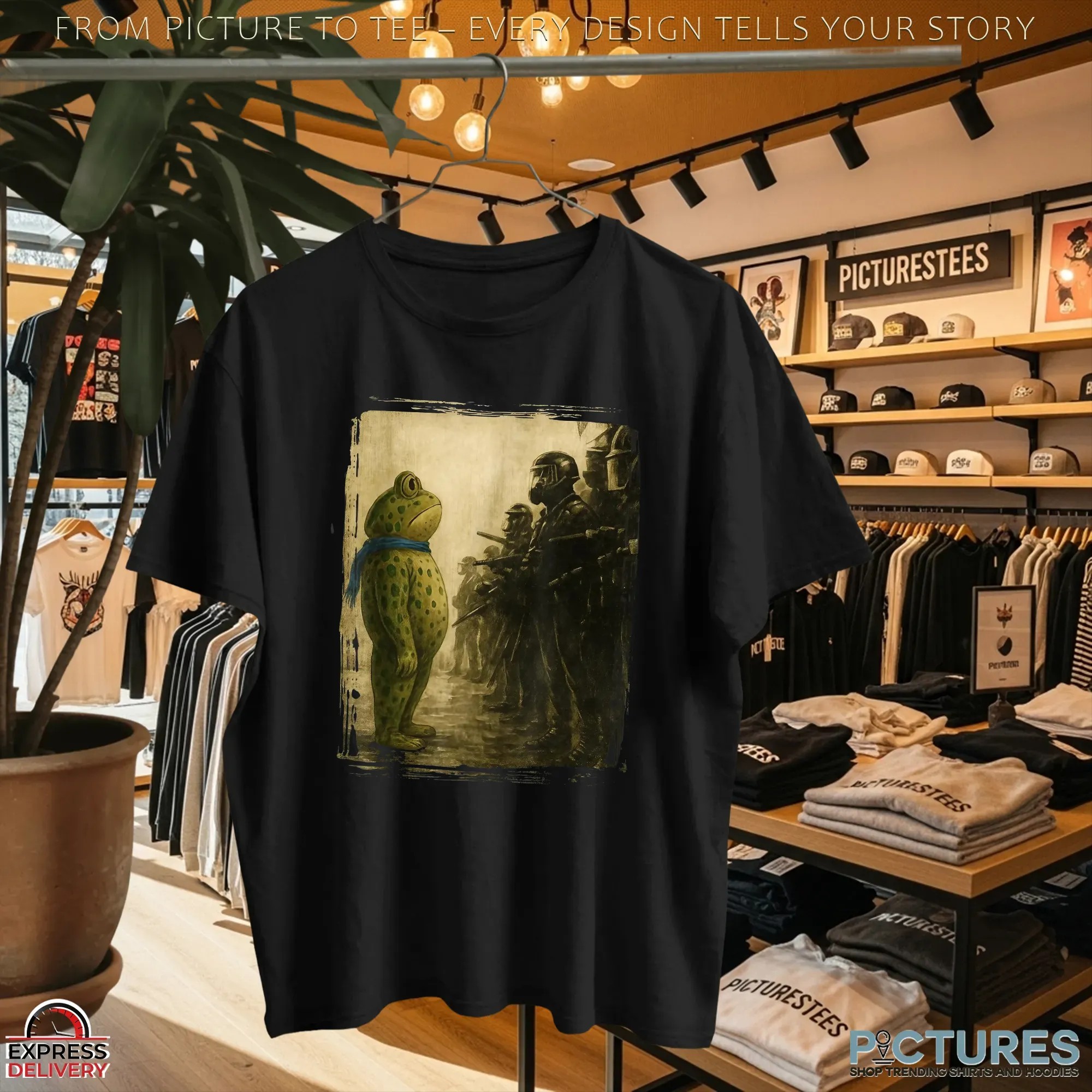 Portland Frog City Art Portland Frog Protest Thought-Provoking Statement T Shirt
