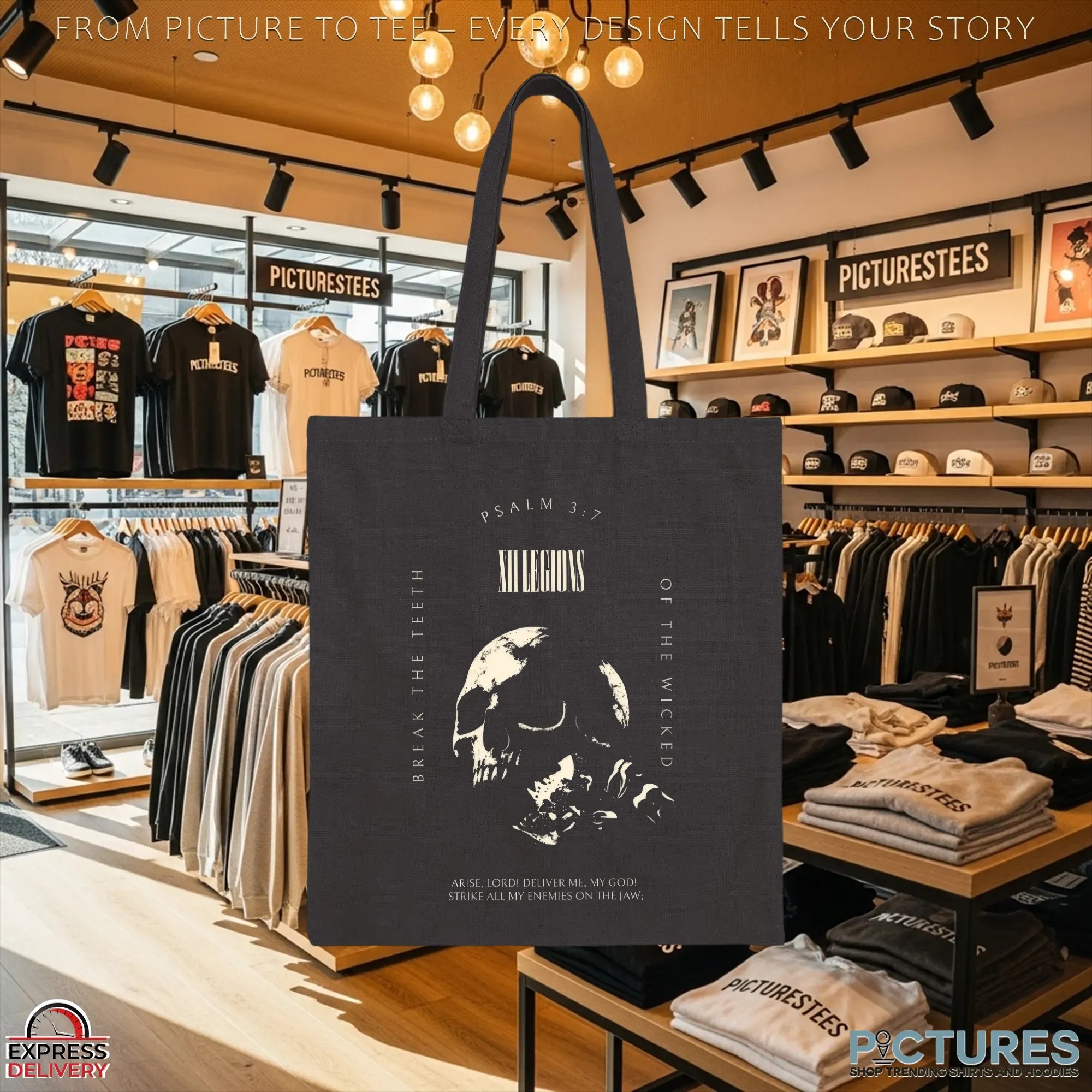 Psalm 3 7 Break The Teeth Of The Wicked Skull T Shirt