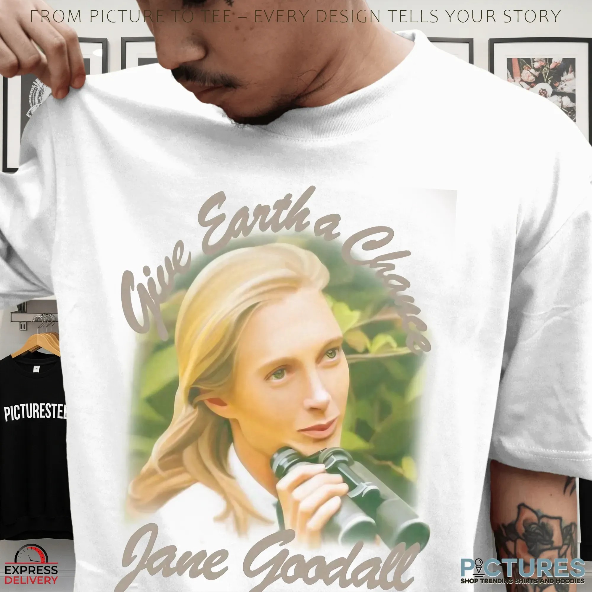 RIP Jane Goodall Give Earth A Chance 2025 Memorial T Shirt