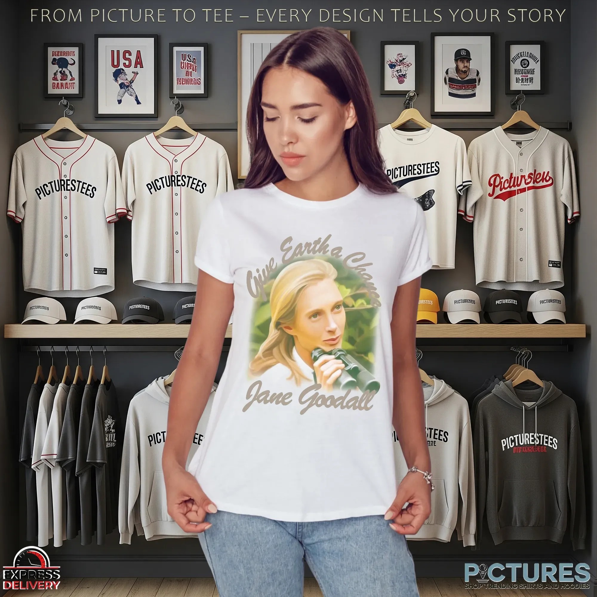 RIP Jane Goodall Give Earth A Chance 2025 Memorial T Shirt