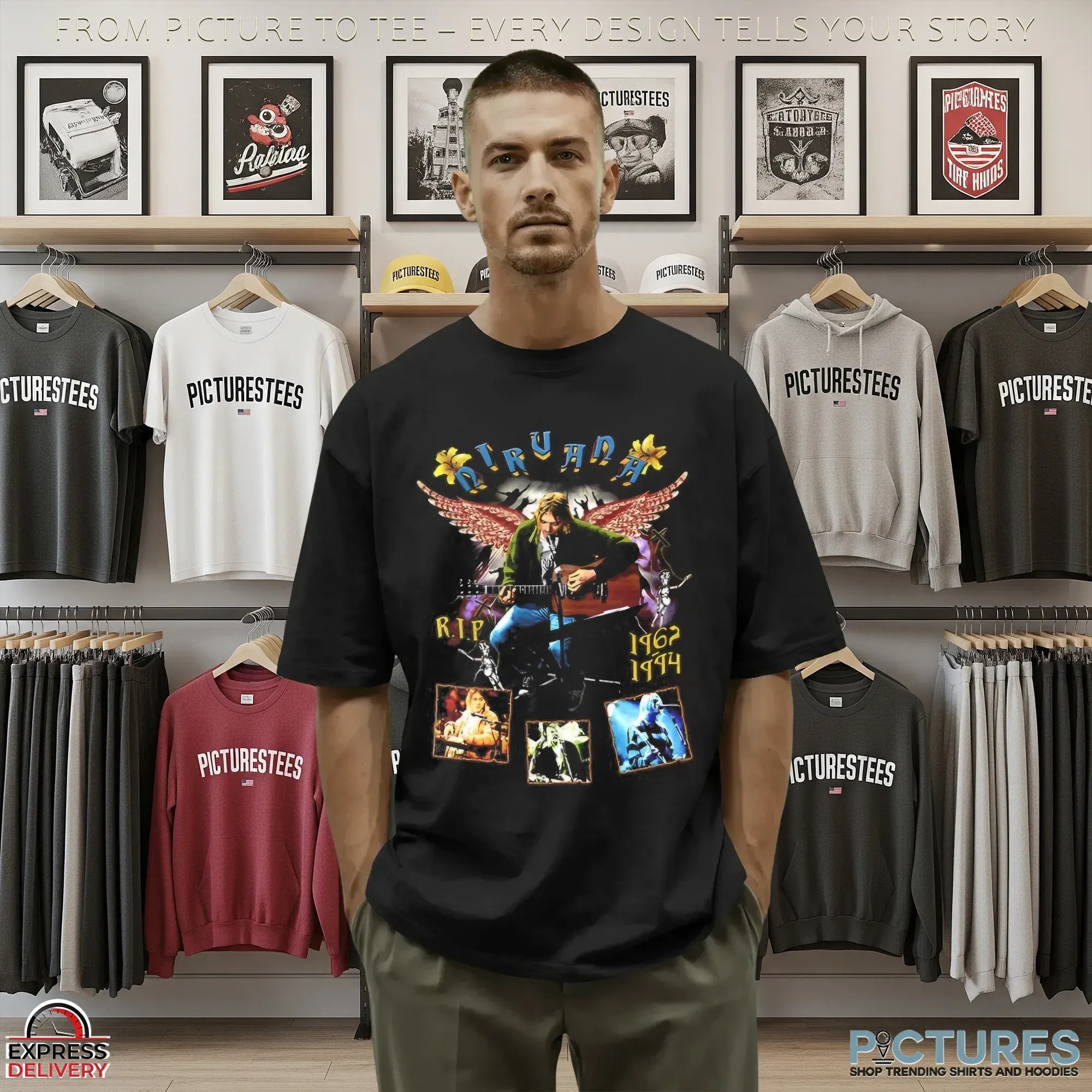 RIP Kurt Cobain Nirvana 1962 1994 Something In The Way Memorial T Shirt