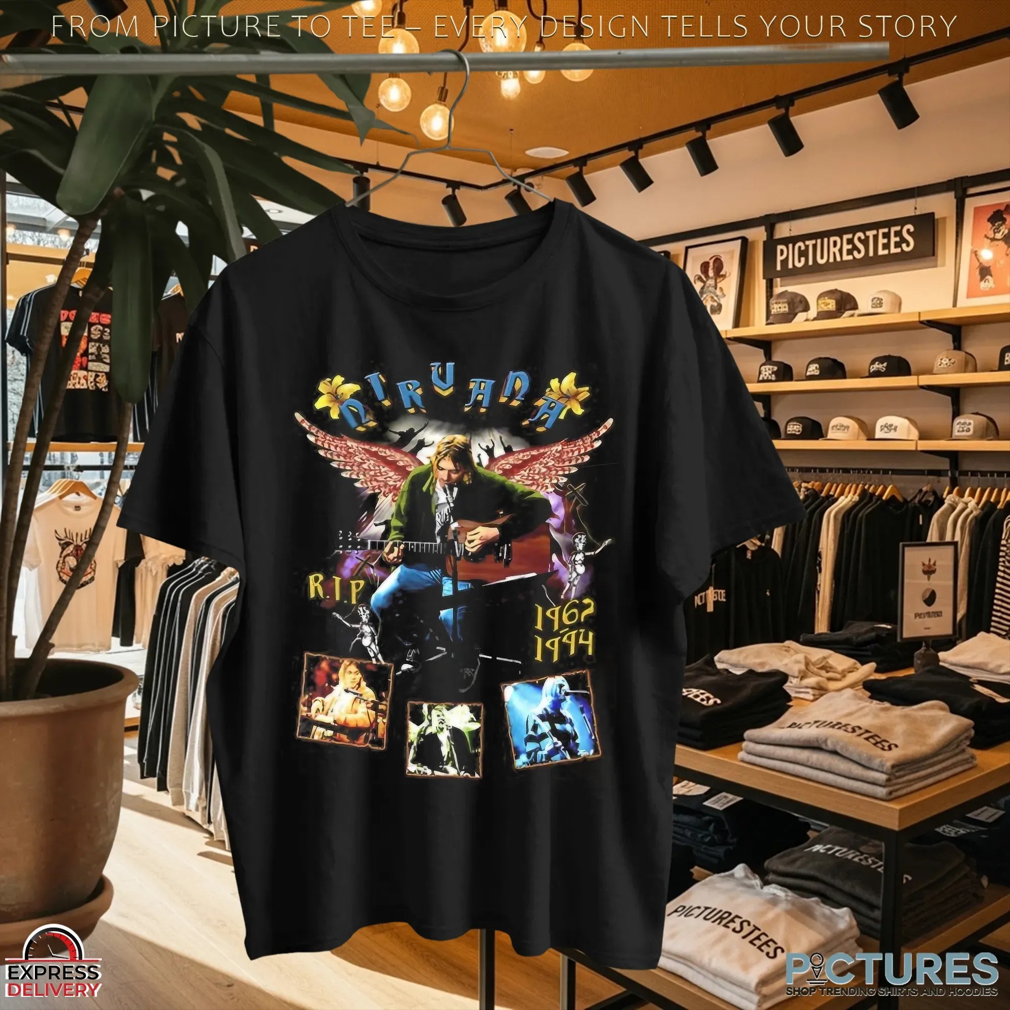 RIP Kurt Cobain Nirvana 1962 1994 Something In The Way Memorial T Shirt