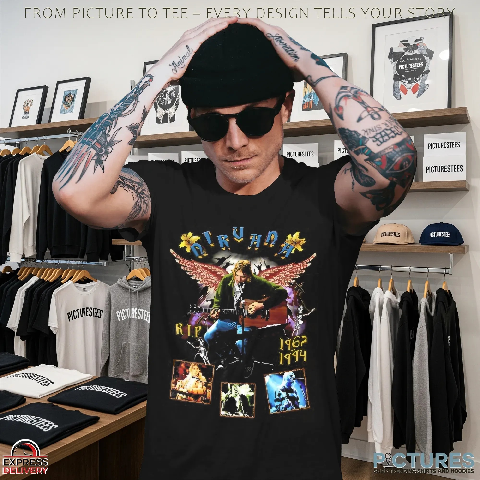 RIP Kurt Cobain Nirvana 1962 1994 Something In The Way Memorial T Shirt