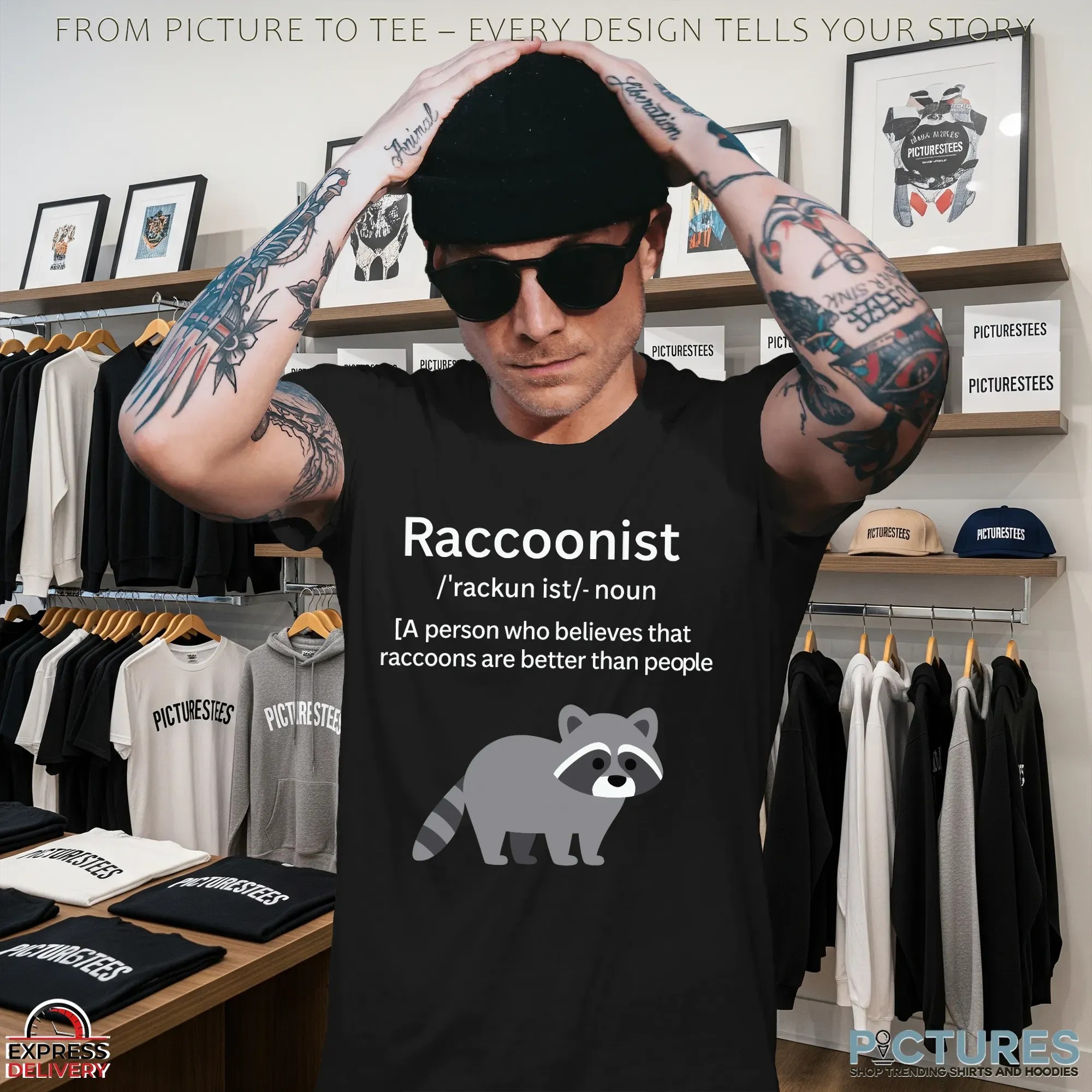 Raccoonist Noun A Person Who Believes That Raccoons Are Better Than People T Shirt