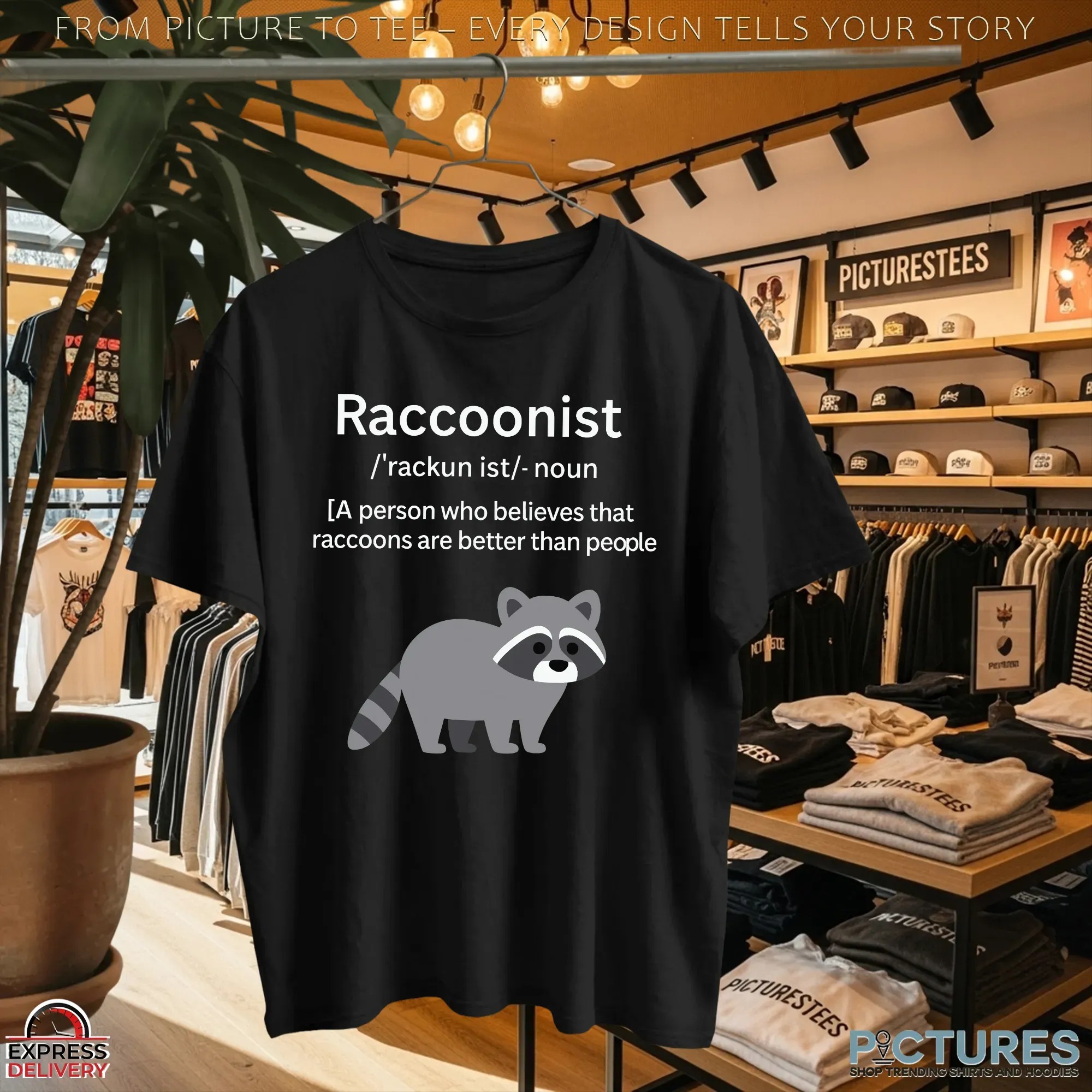 Raccoonist Noun A Person Who Believes That Raccoons Are Better Than People T Shirt