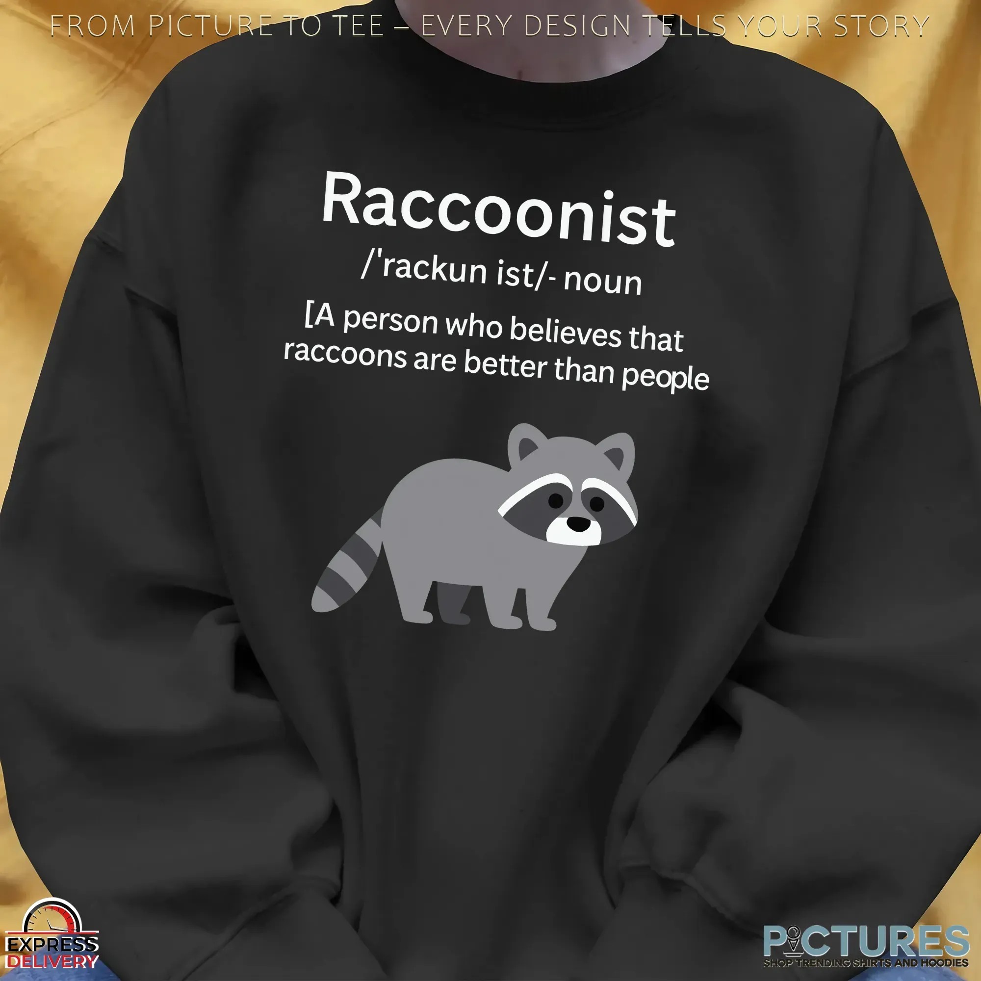 Raccoonist Noun A Person Who Believes That Raccoons Are Better Than People T Shirt