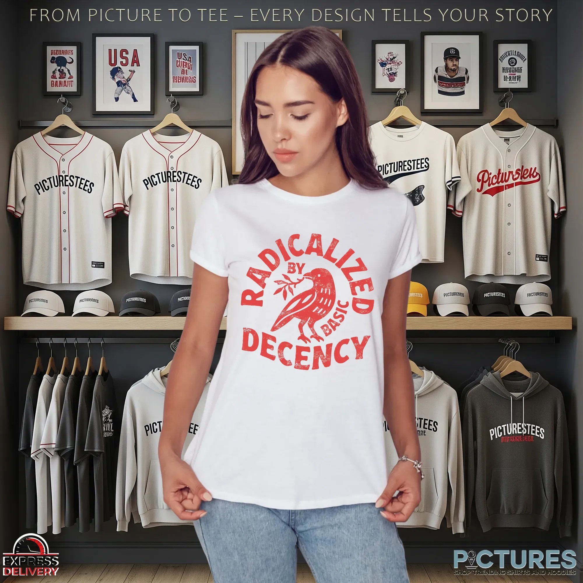 Radicalized By Basic Decency Unisex Political Protest Tee