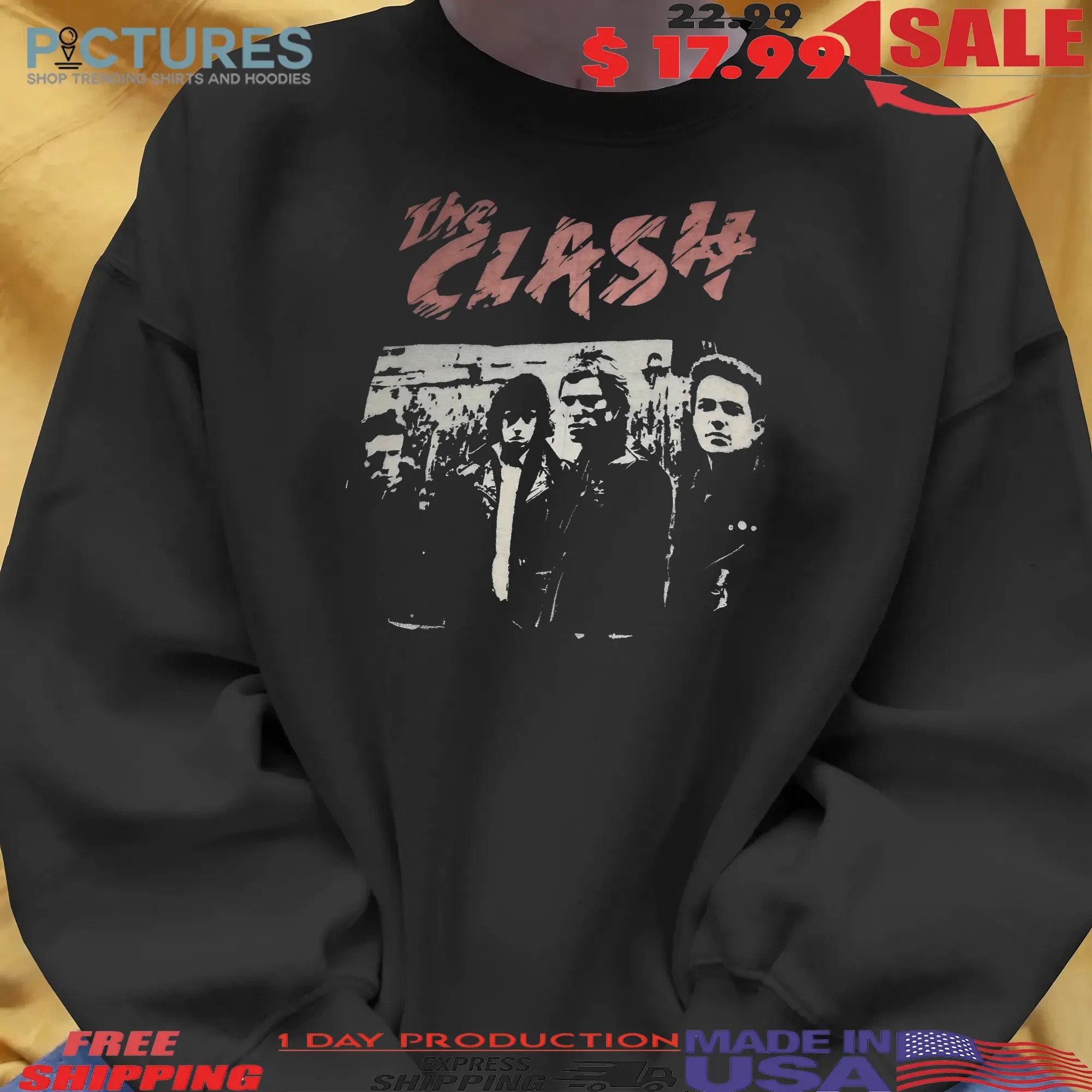 Rare! Vintage 80's Bootleg The Clash Punk Band Promo Tee