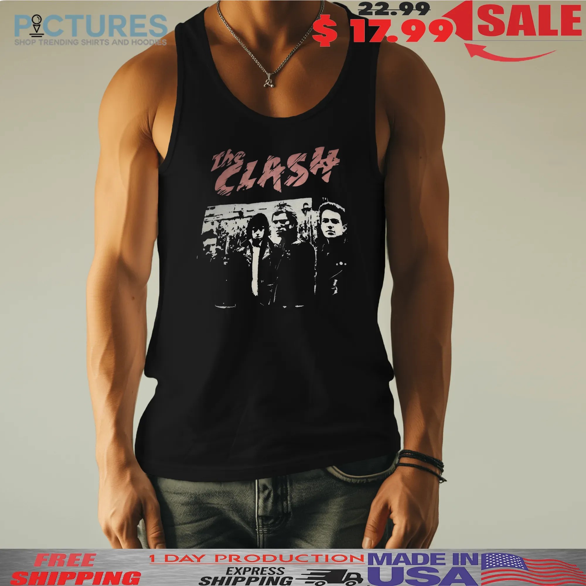 Rare! Vintage 80's Bootleg The Clash Punk Band Promo Tee