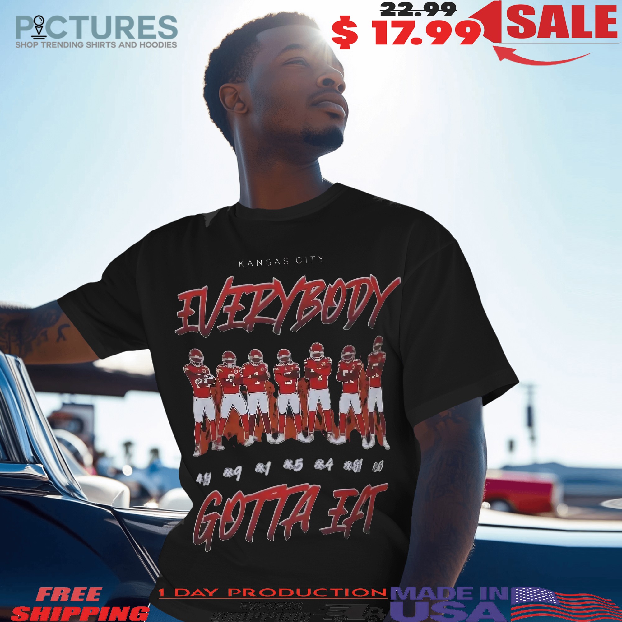 Rashee Rice Kansas City Chiefs Everybody Gotta Eat Gameday Large Print T Shirt Rashee Rice Kansas City Chiefs Everybody Gotta Eat Gameday Large Print T Shirt