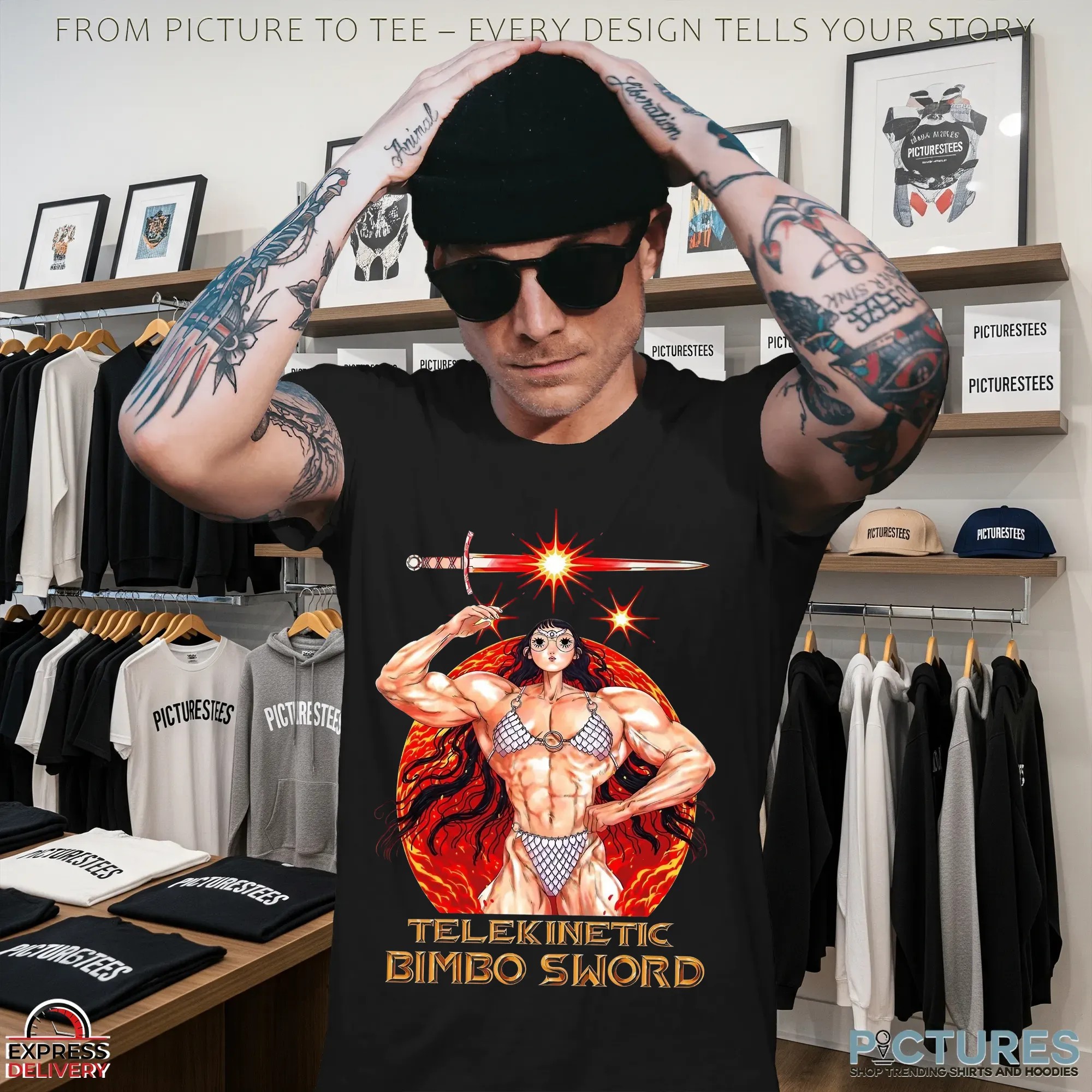 Rebecca Kirby Telekinetic Bimbo Sword Anime Girl T Shirt