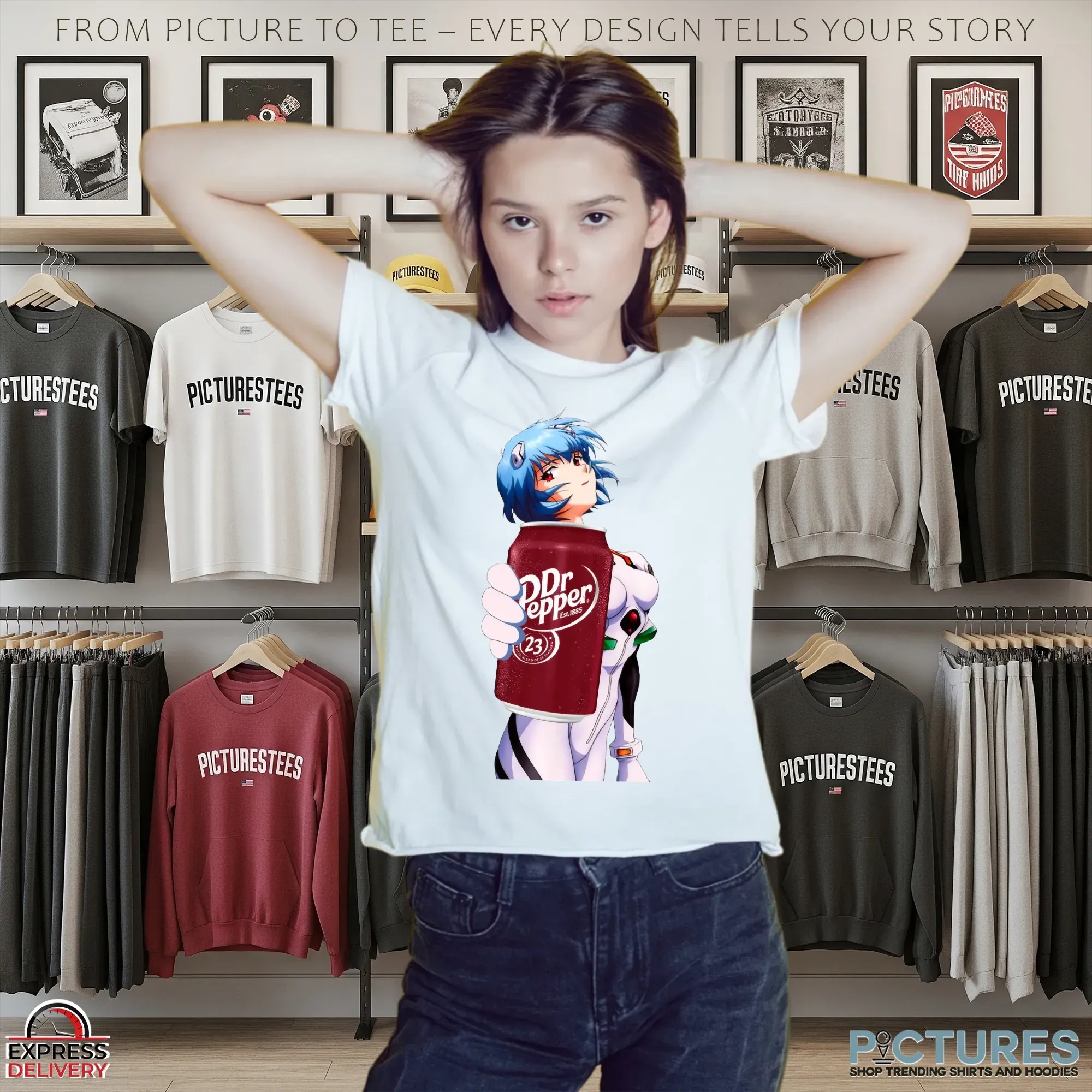 Rei Ayanami Neon Genesis Evangelion Anime Dr Pepper Mashup T Shirt