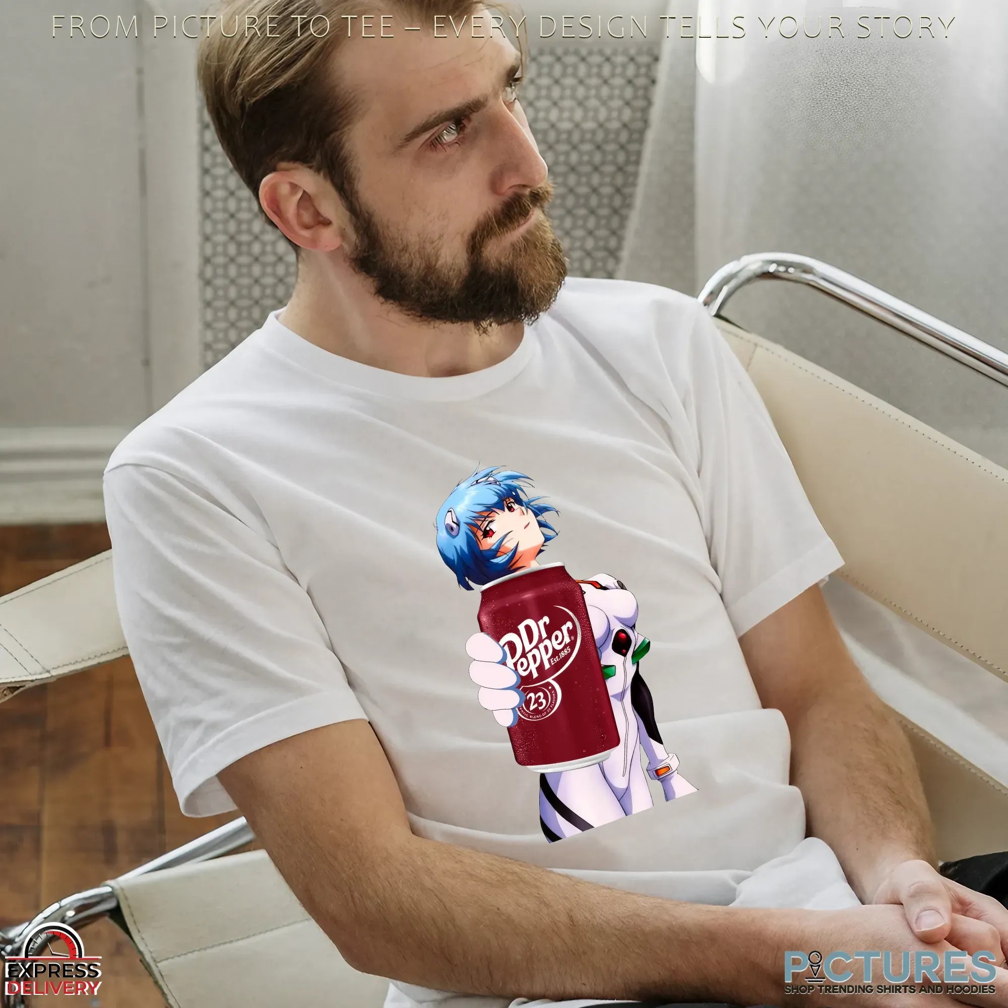 Rei Ayanami Neon Genesis Evangelion Anime Dr Pepper Mashup T Shirt
