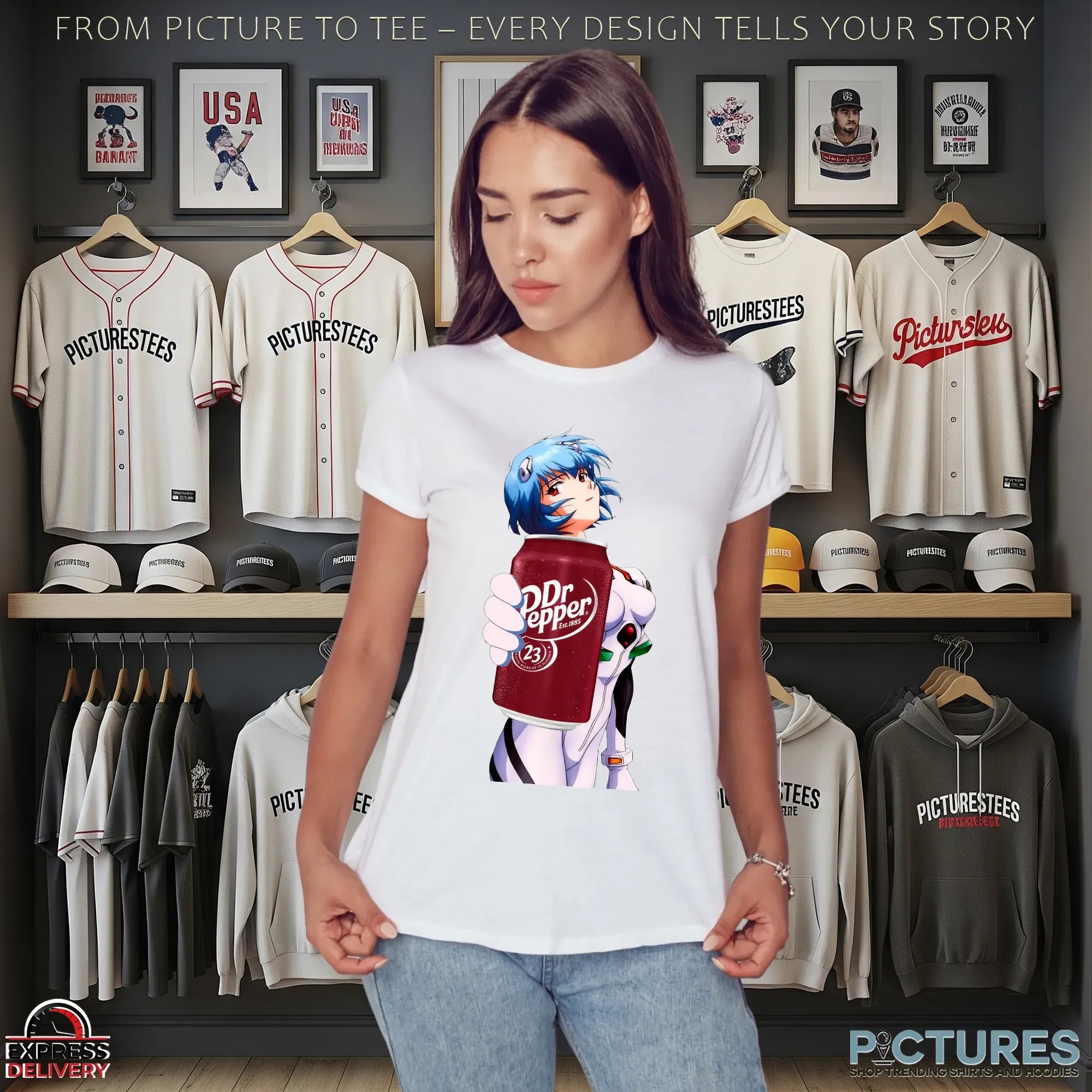 Rei Ayanami Neon Genesis Evangelion Anime Dr Pepper Mashup T Shirt