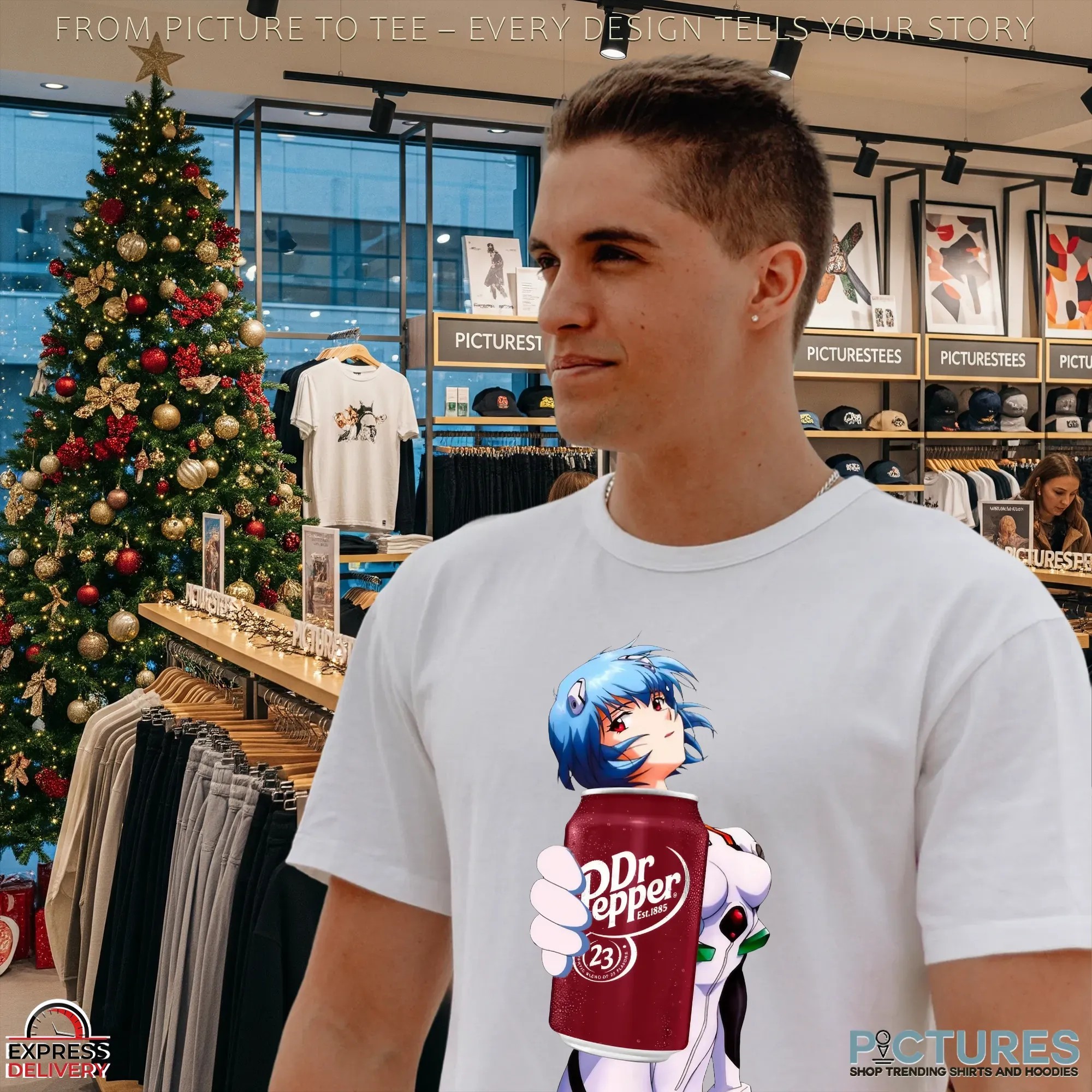 Rei Ayanami Neon Genesis Evangelion Anime Dr Pepper Mashup T Shirt
