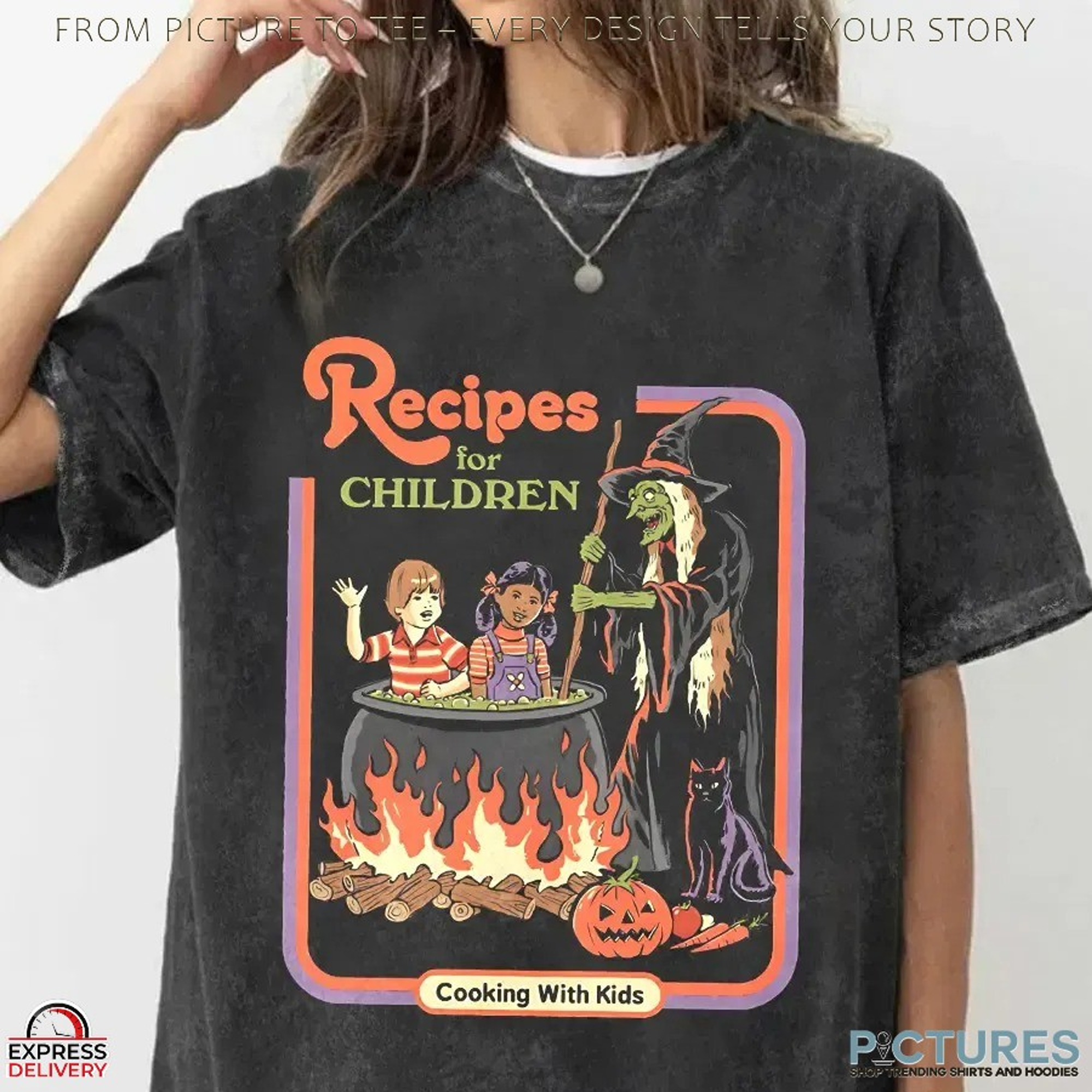Retro Movies Rhodes Recipes For Children Halloween T Shirt
