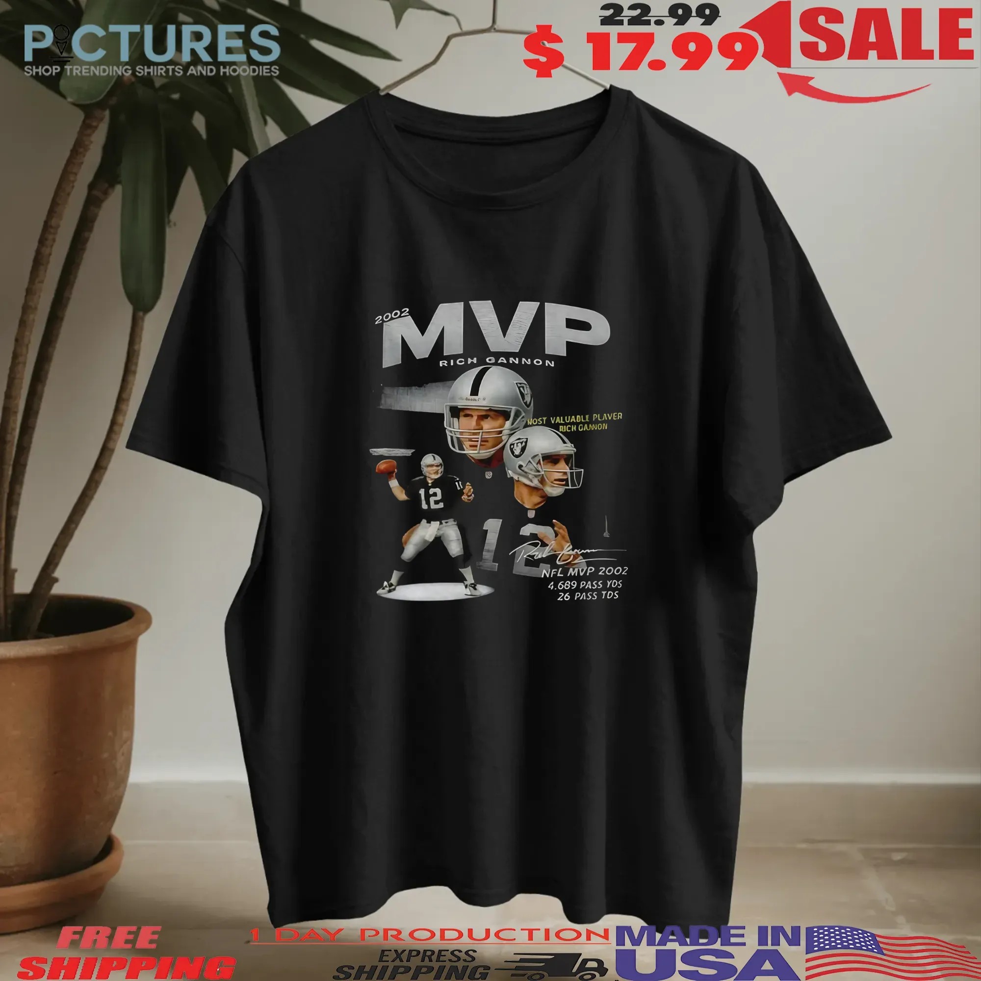 Rich Gannon Mvp 2002 Most Valuable Player Las Vegas Raiders Shirt