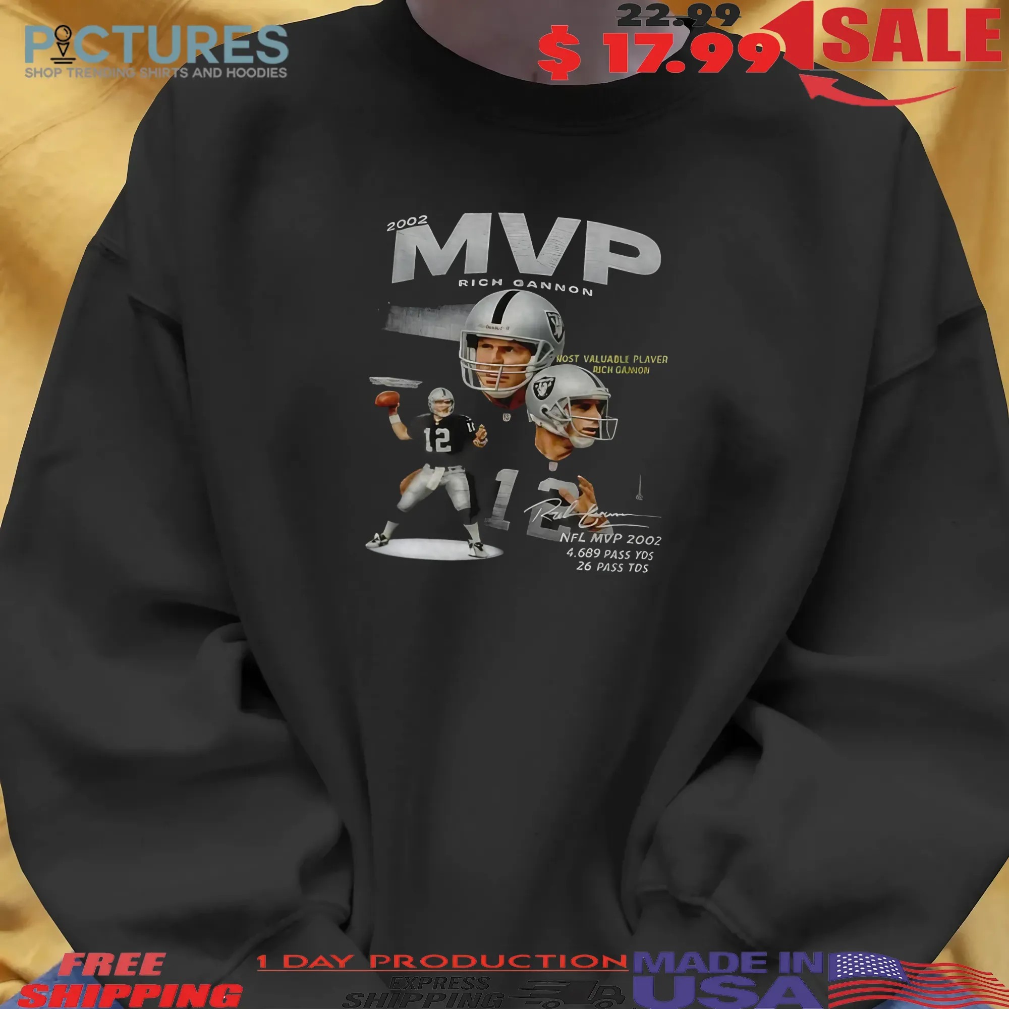 Rich Gannon Mvp 2002 Most Valuable Player Las Vegas Raiders Shirt