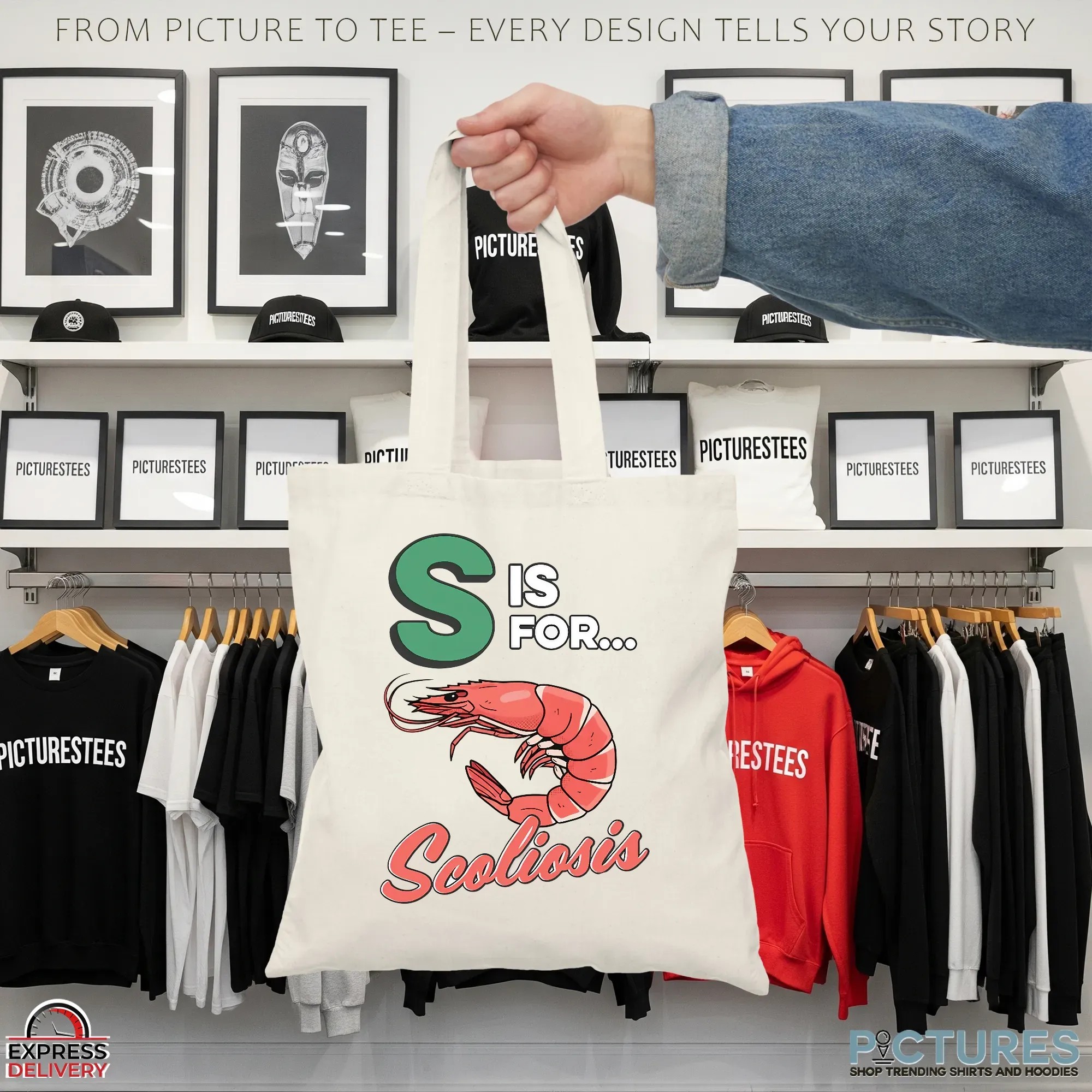 S Is For Scoliosis Shrimp T Shirt S Is For Scoliosis Shrimp T Shirt