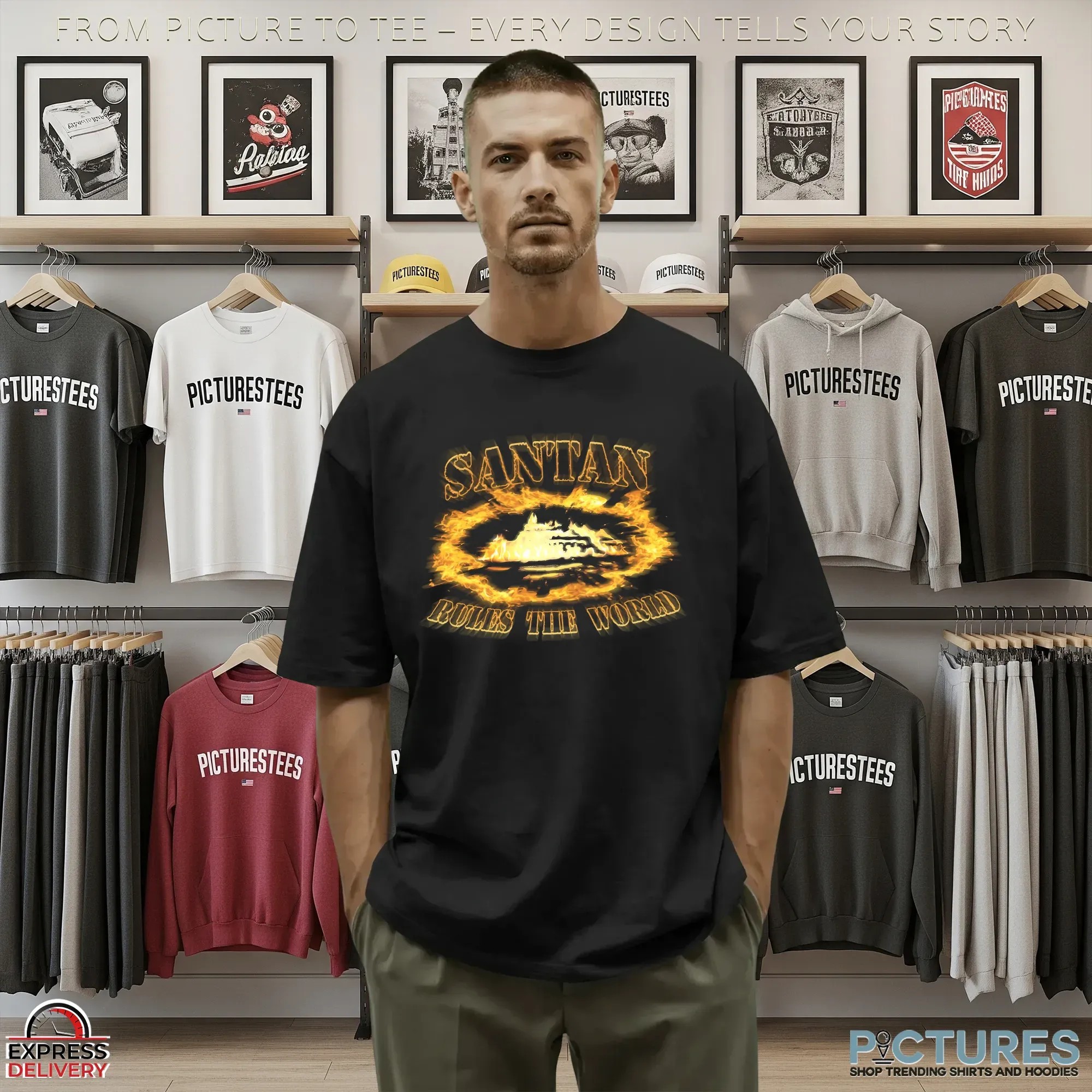 Santan Dave Alcatraz Corteiz Rules The World T Shirt
