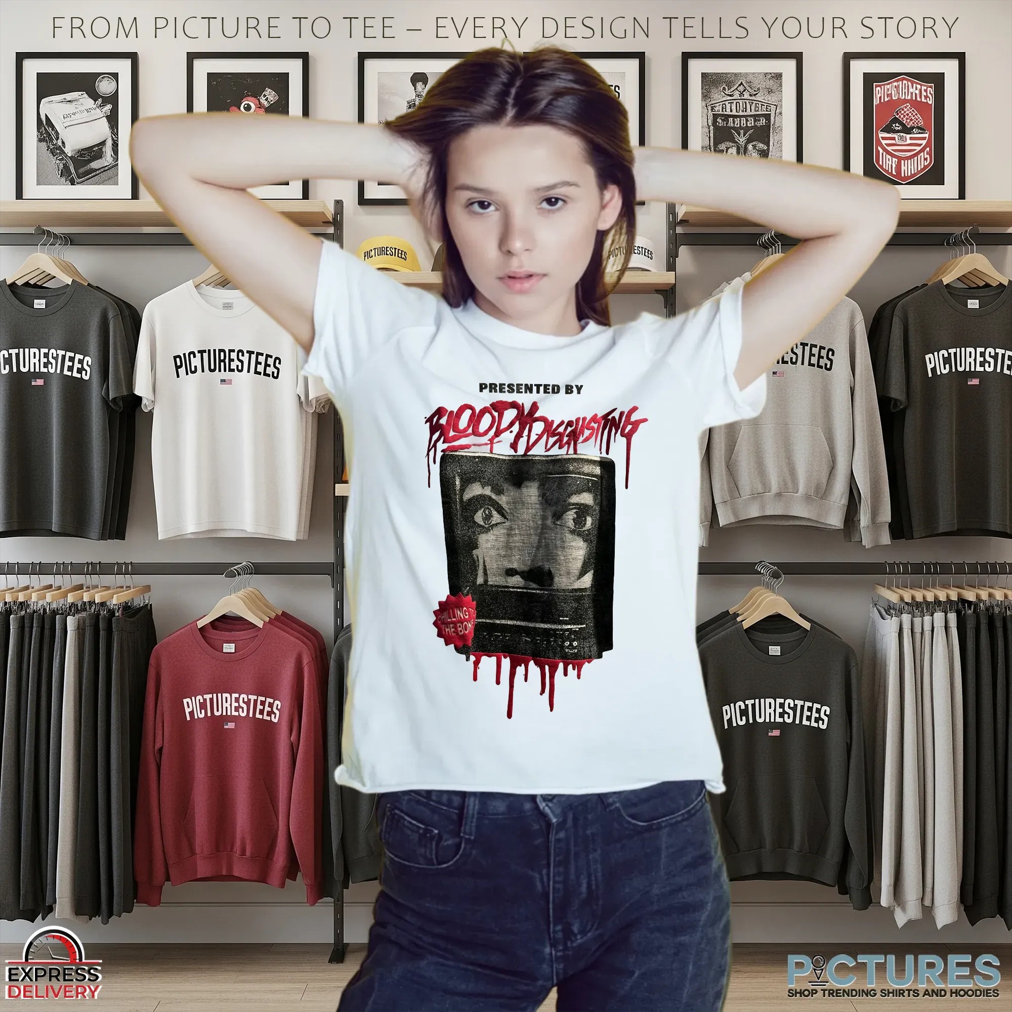 Scream X Bloody Disgusting Horror Movies Halloween Double Sided T Shirt