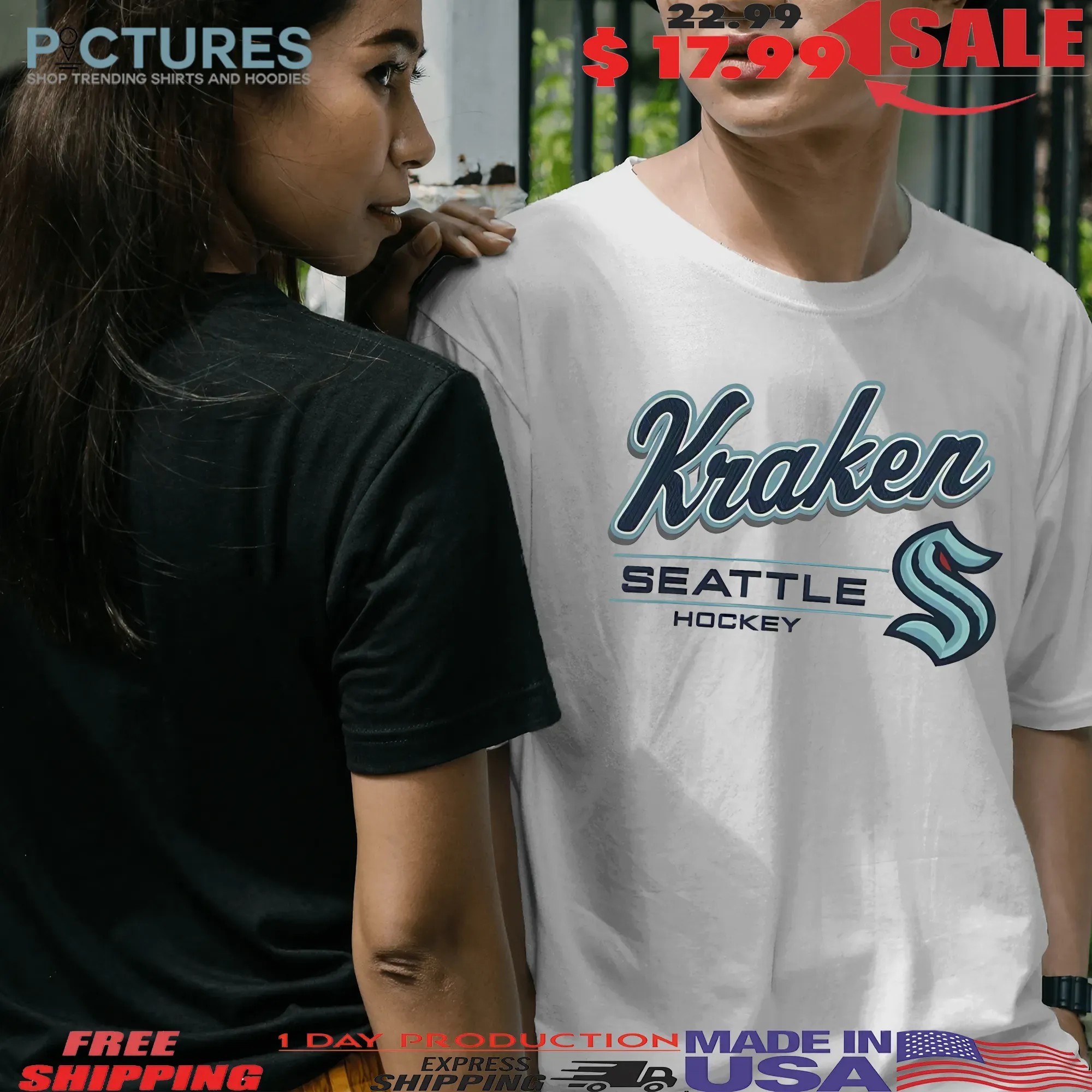 Seattle Kraken Relay Grey Empty Net T-Shirt Seattle Kraken Relay Grey Empty Net T-Shirt