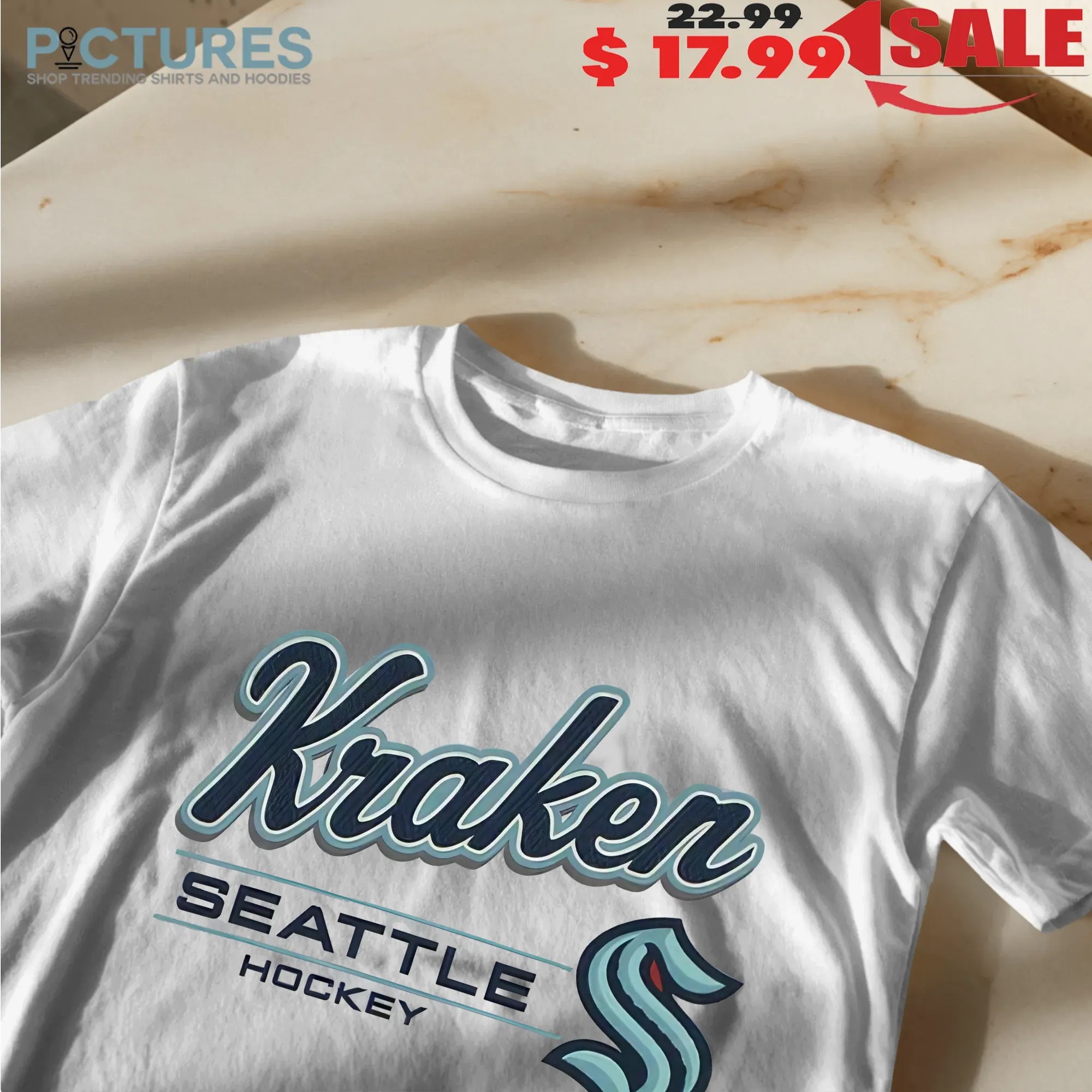 Seattle Kraken Relay Grey Empty Net T-Shirt Seattle Kraken Relay Grey Empty Net T-Shirt