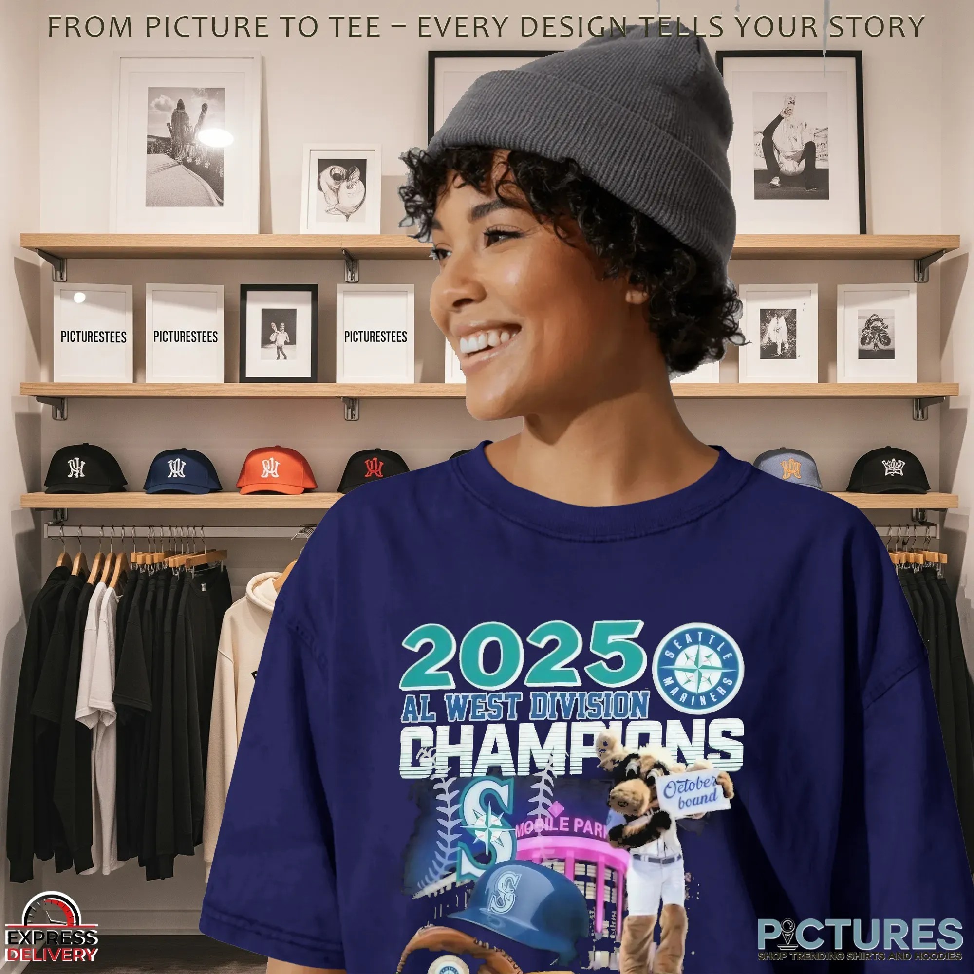 Seattle Mariners 2025 AL West Division Champions October Bound 1995 1997 2001 2025 T Shirt