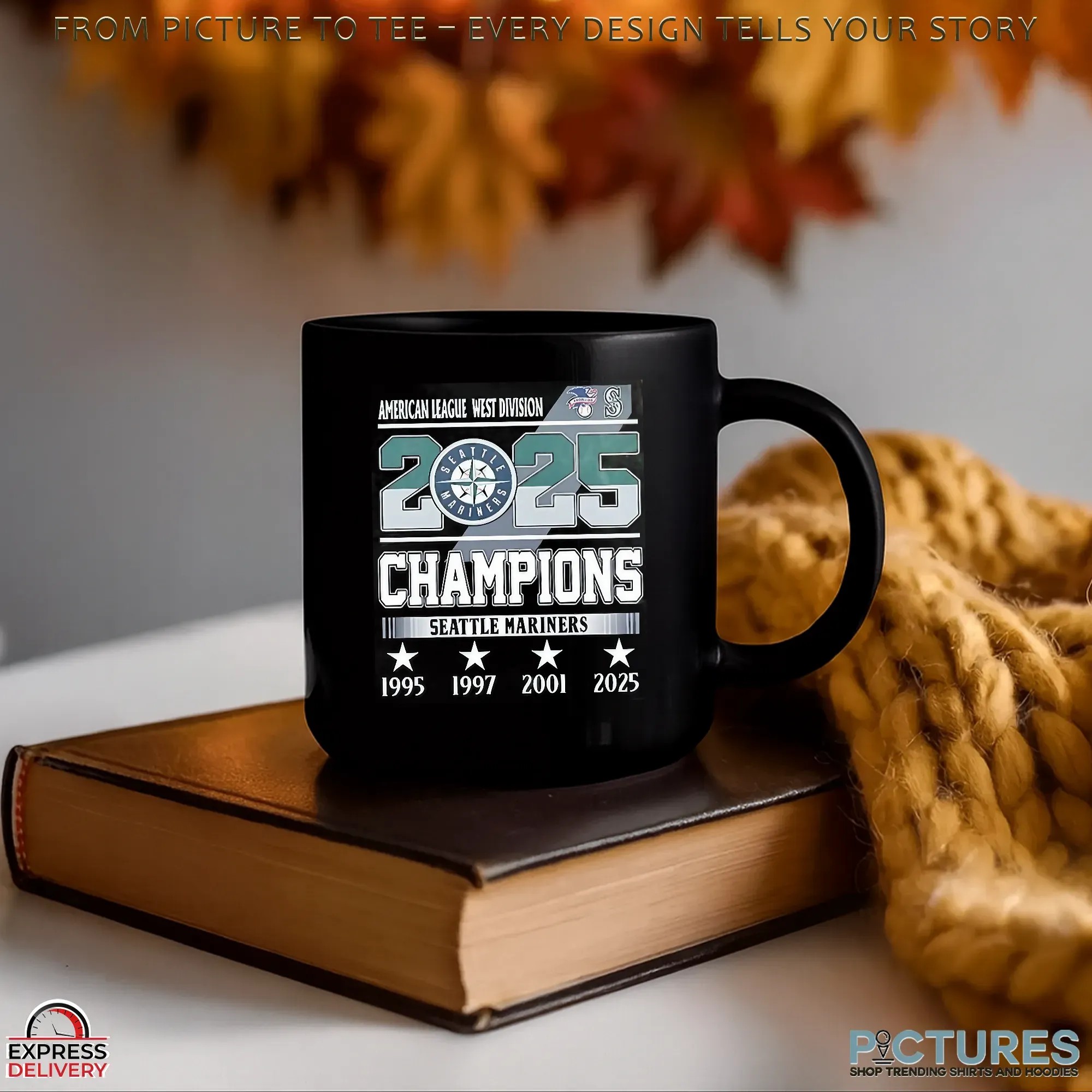 Seattle Mariners 2025 Al West 4x Champions Players Number And Name T Shirt