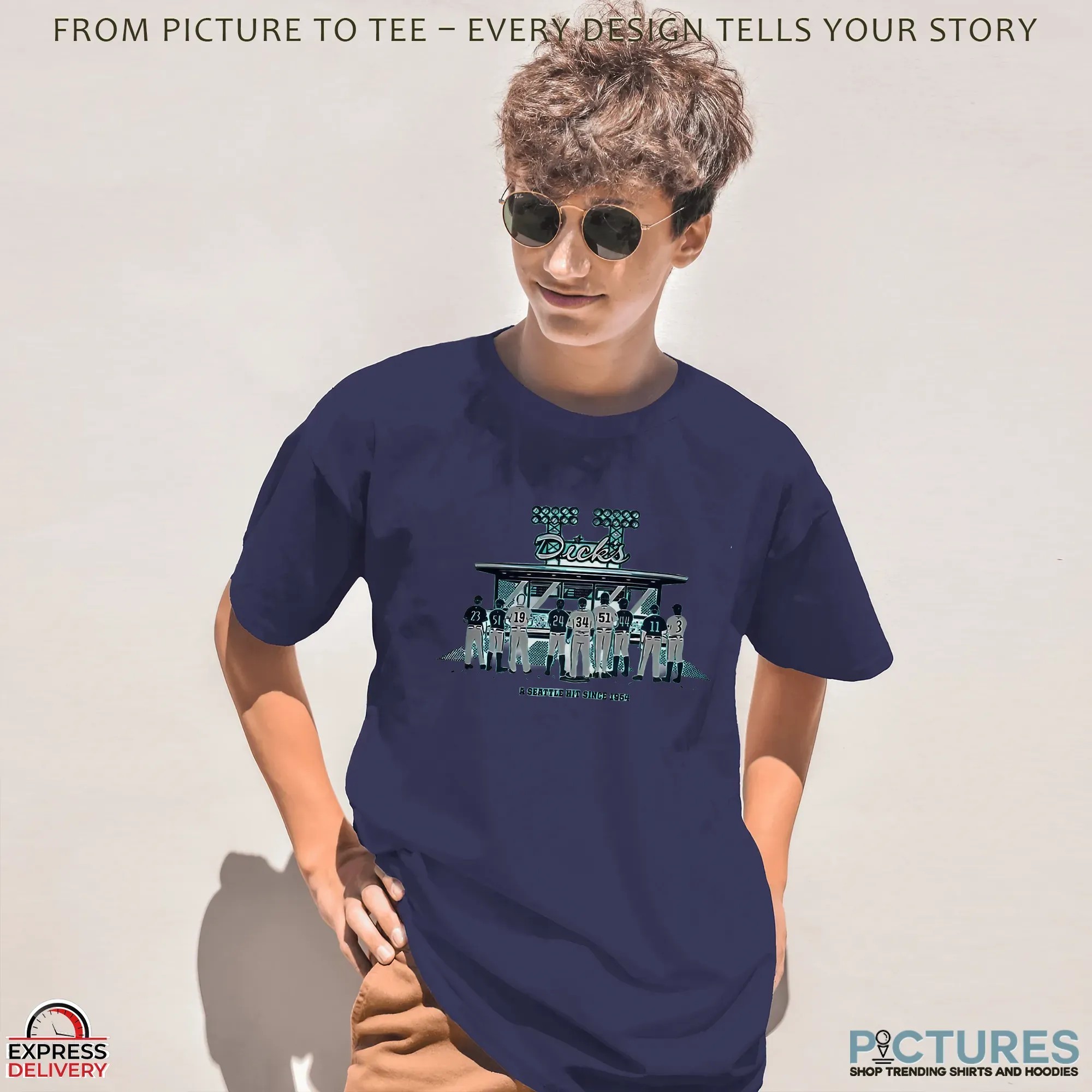 Seattle Mariners Dick Teal Legends A Seattle Hit Since 1954 T-shirts _xanh mint