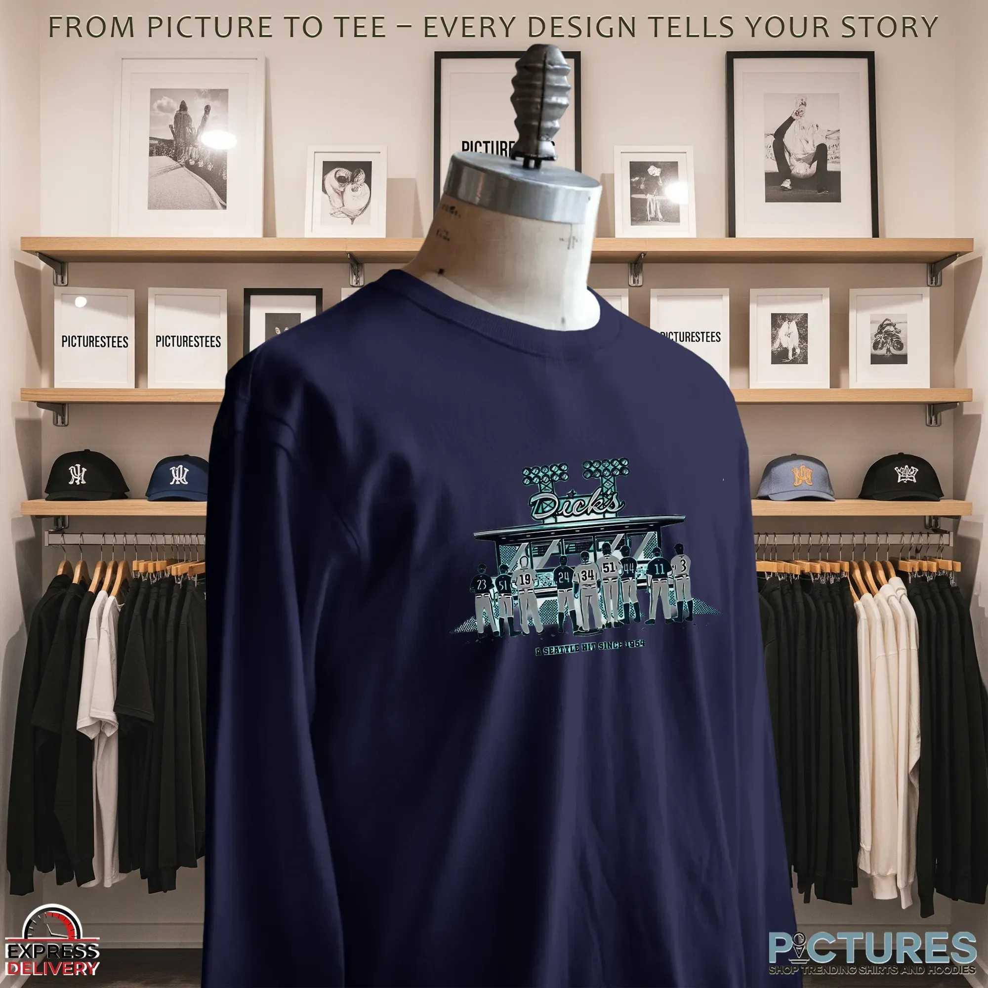 Seattle Mariners Dick Teal Legends A Seattle Hit Since 1954 T-shirts _xanh mint