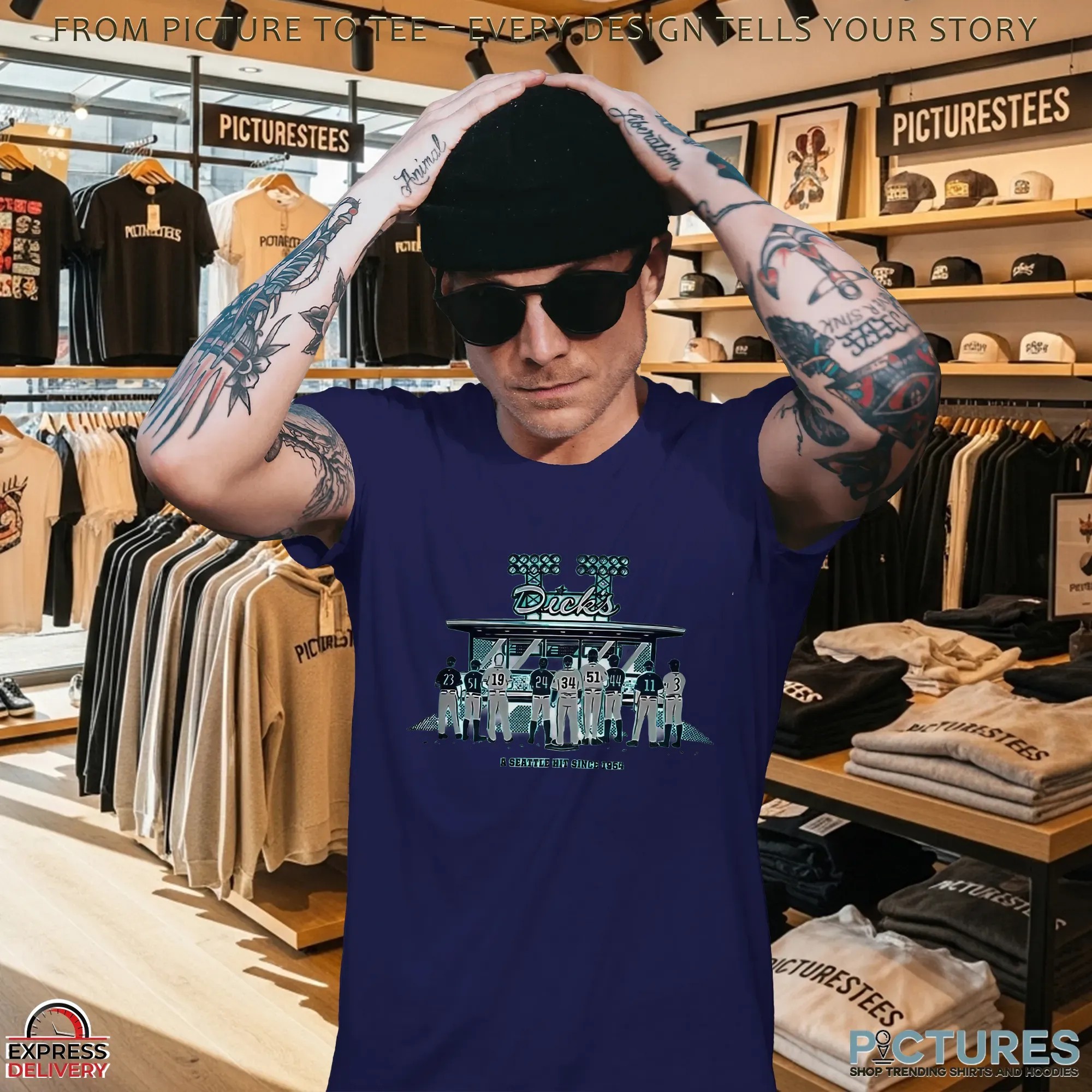 Seattle Mariners Dick Teal Legends A Seattle Hit Since 1954 T-shirts _xanh mint