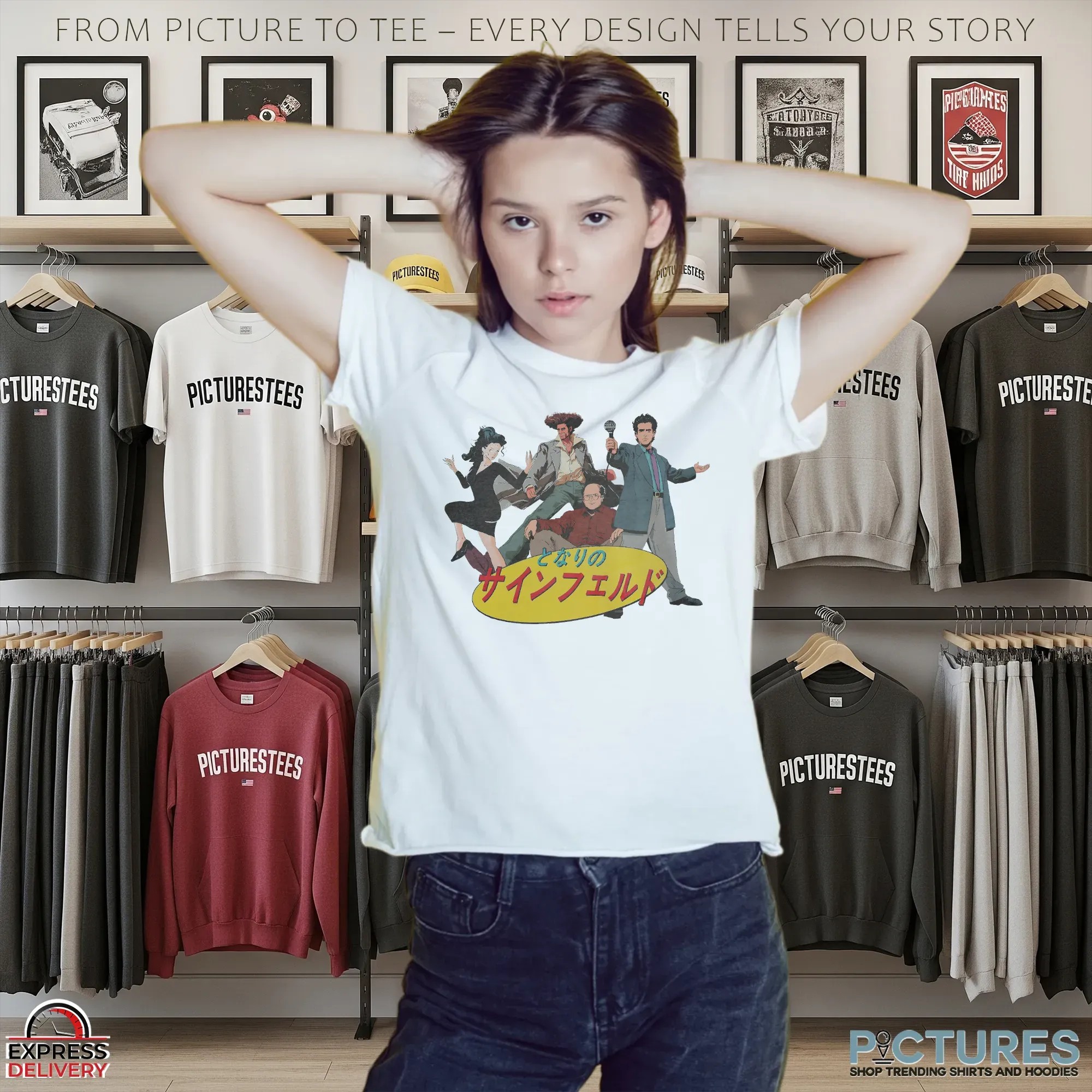 Seinfeld Anime Parody T Shirt