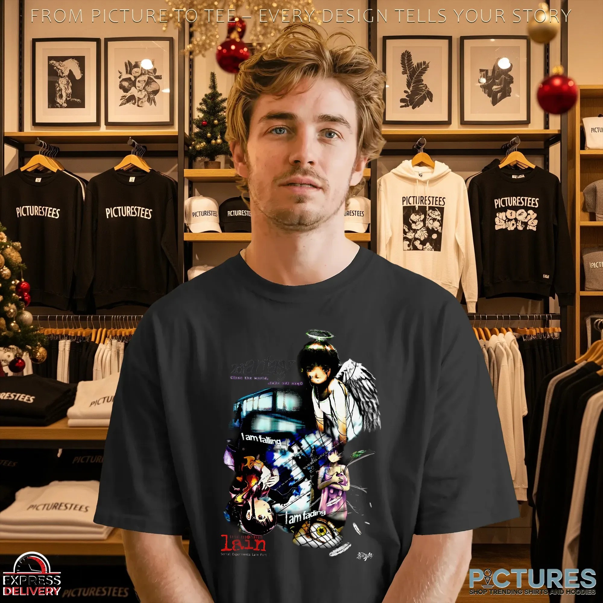Serial Experiments Lain 2 Close the world Open the next I Am Falling Angel Archive T Shirt