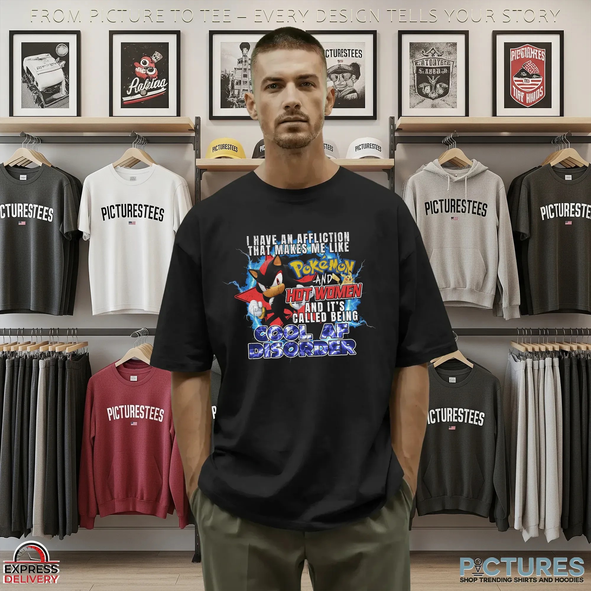 Shadow The Hedgehog Pokemon And Hot Women And It's Called Being Cool Af Disorder T Shirt