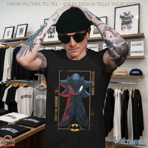 Shadow The Hedgehog x Batman From The Shadows Chaos Controller Mashup T Shirt