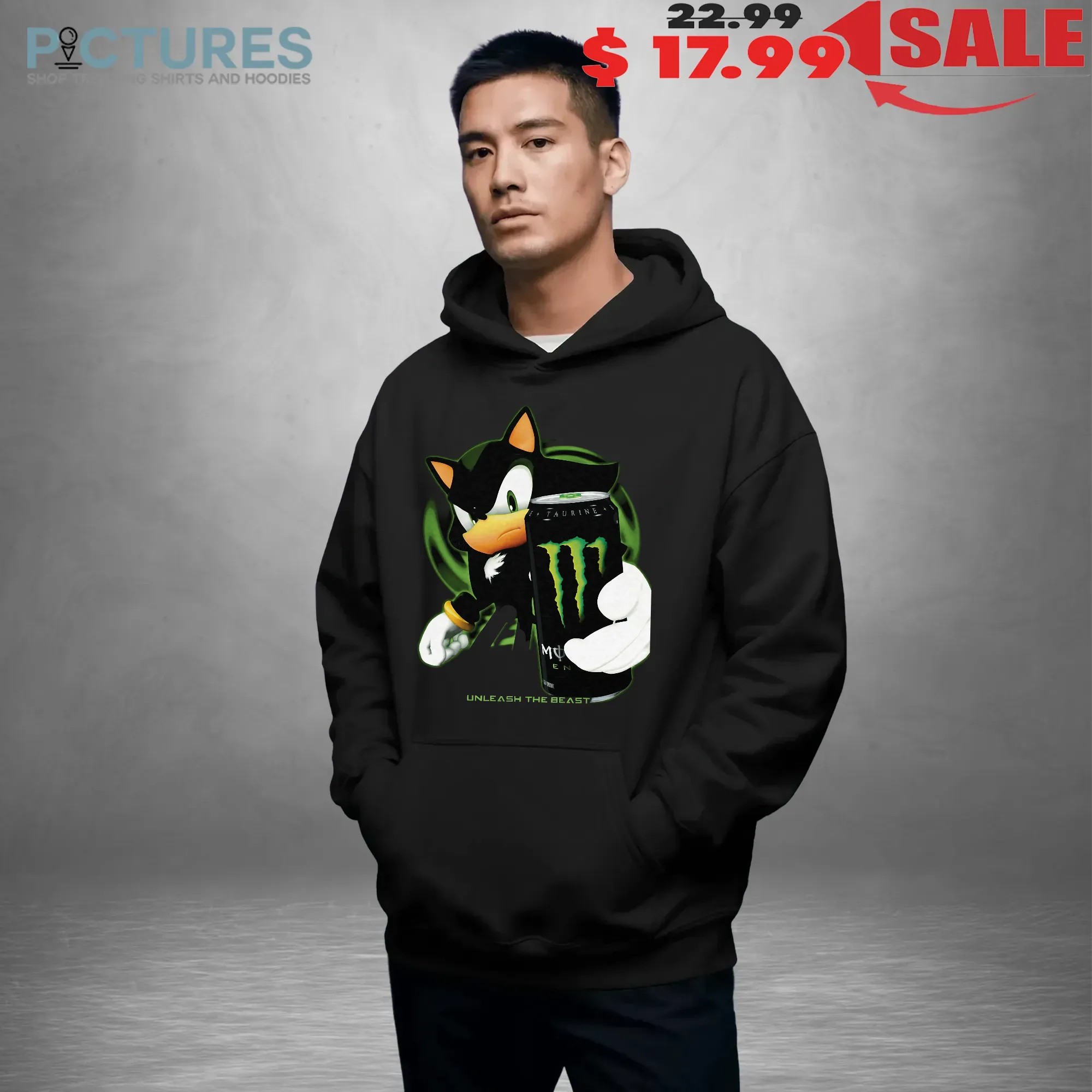 Shadow the Hedgehog Sonic the Hedgehog Energy Drink Unleash The Beast T Shirt