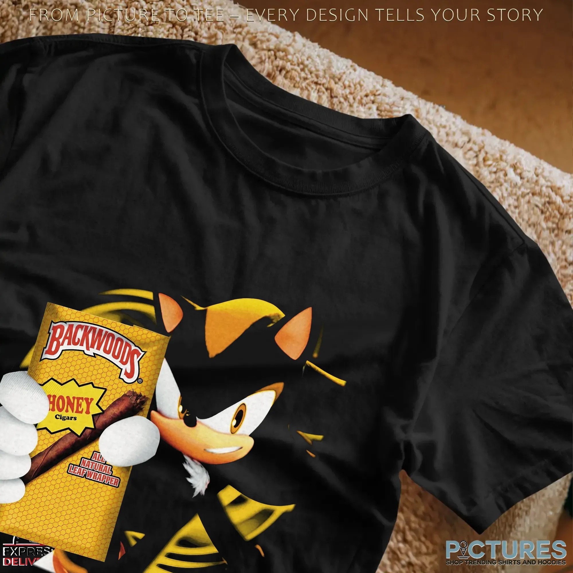 Shadow the Hedgehog x Backwoods Honey Cigars Always True Parody Mashup T Shirt