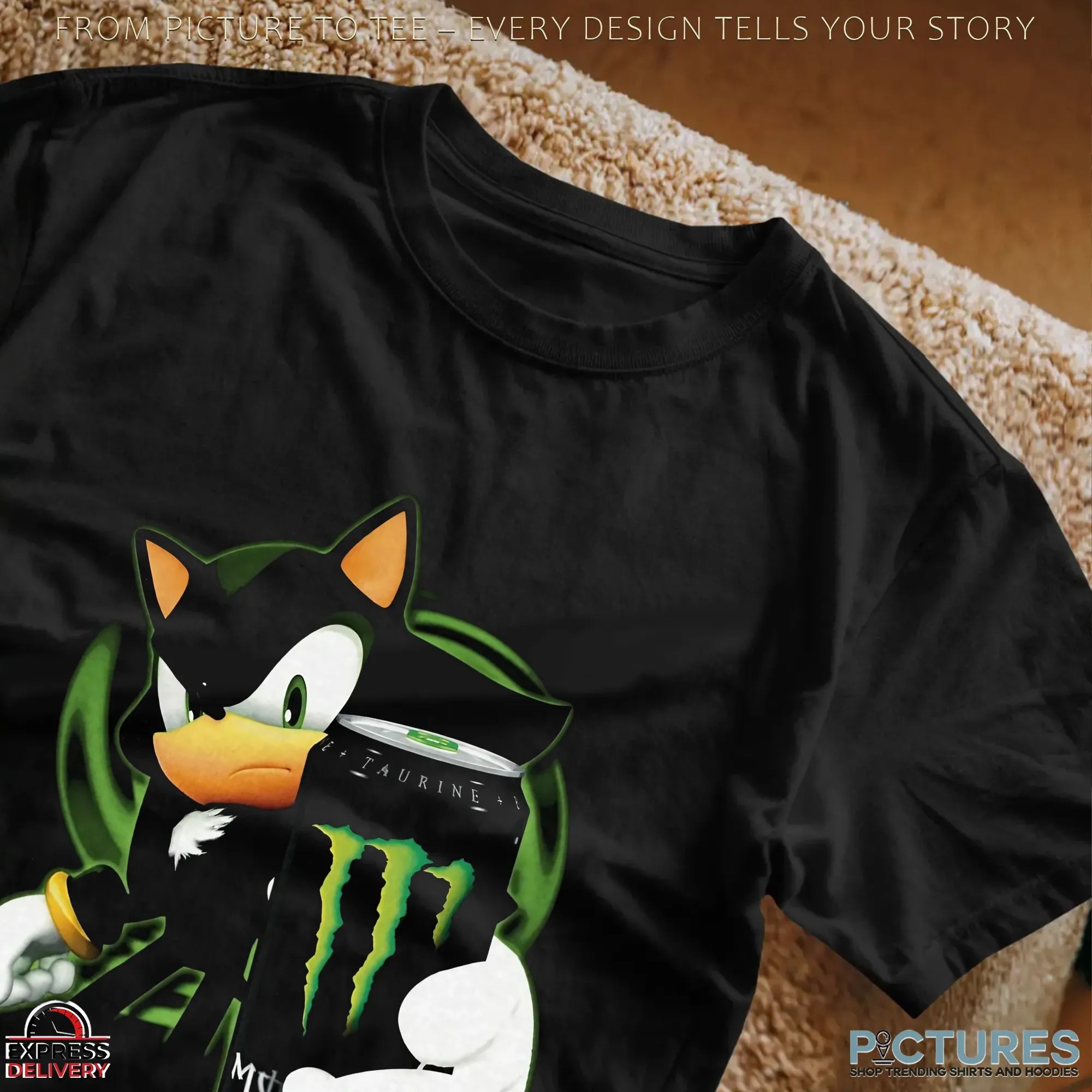 Shadow the Hedgehog x Monster Energy Unleash the Beast Parody Mashup T Shirt