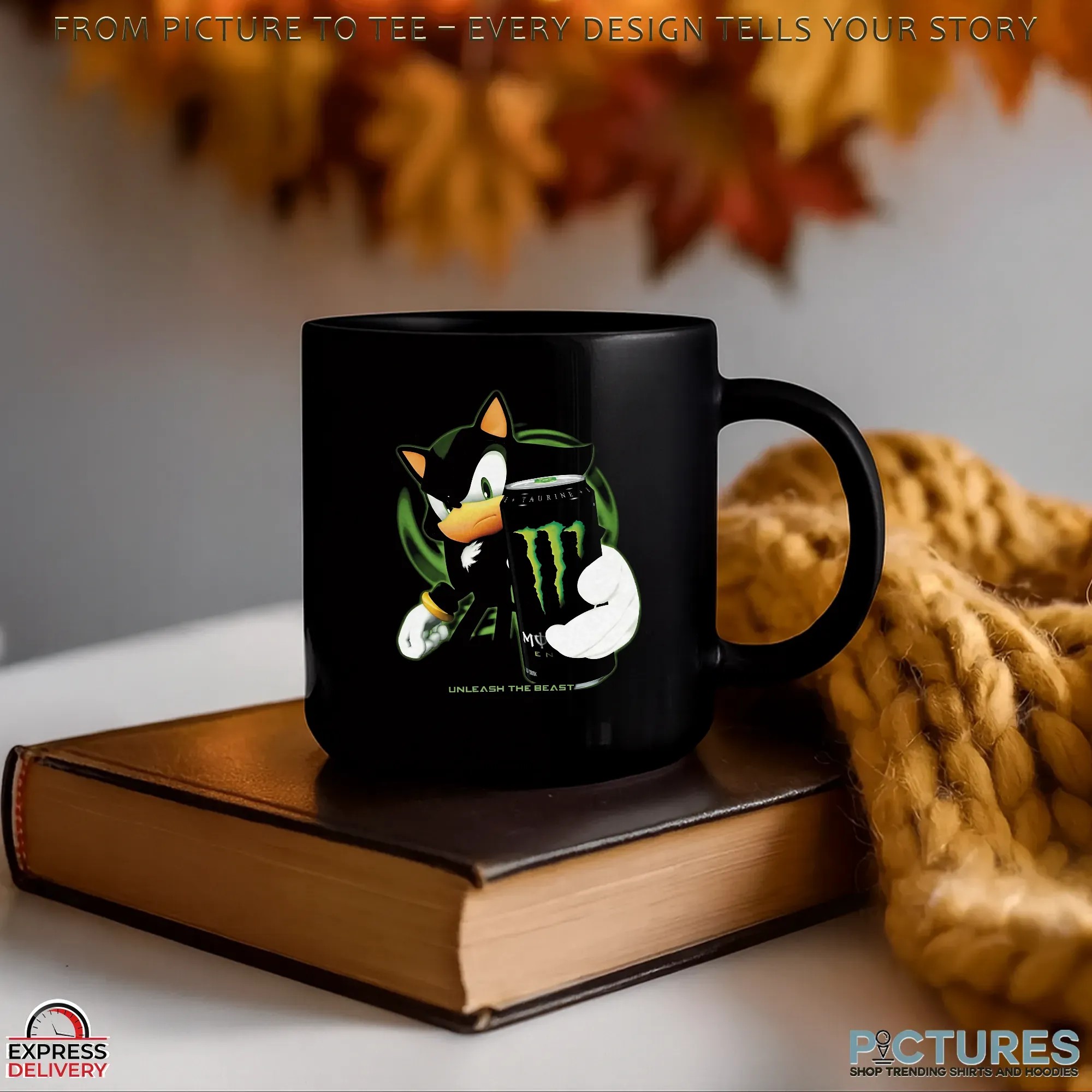 Shadow the Hedgehog x Monster Energy Unleash the Beast Parody Mashup T Shirt